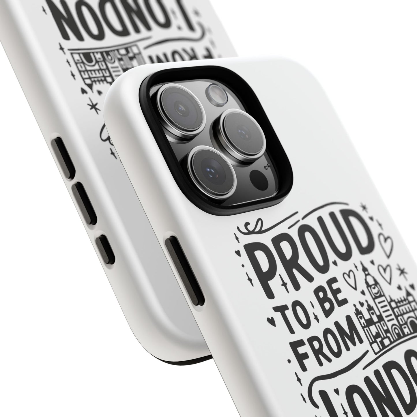 London Pride Phone Case - Proud to Be From London, UK Travel Gift, Black and White Design, Unique Phone Accessory, London Souvenir