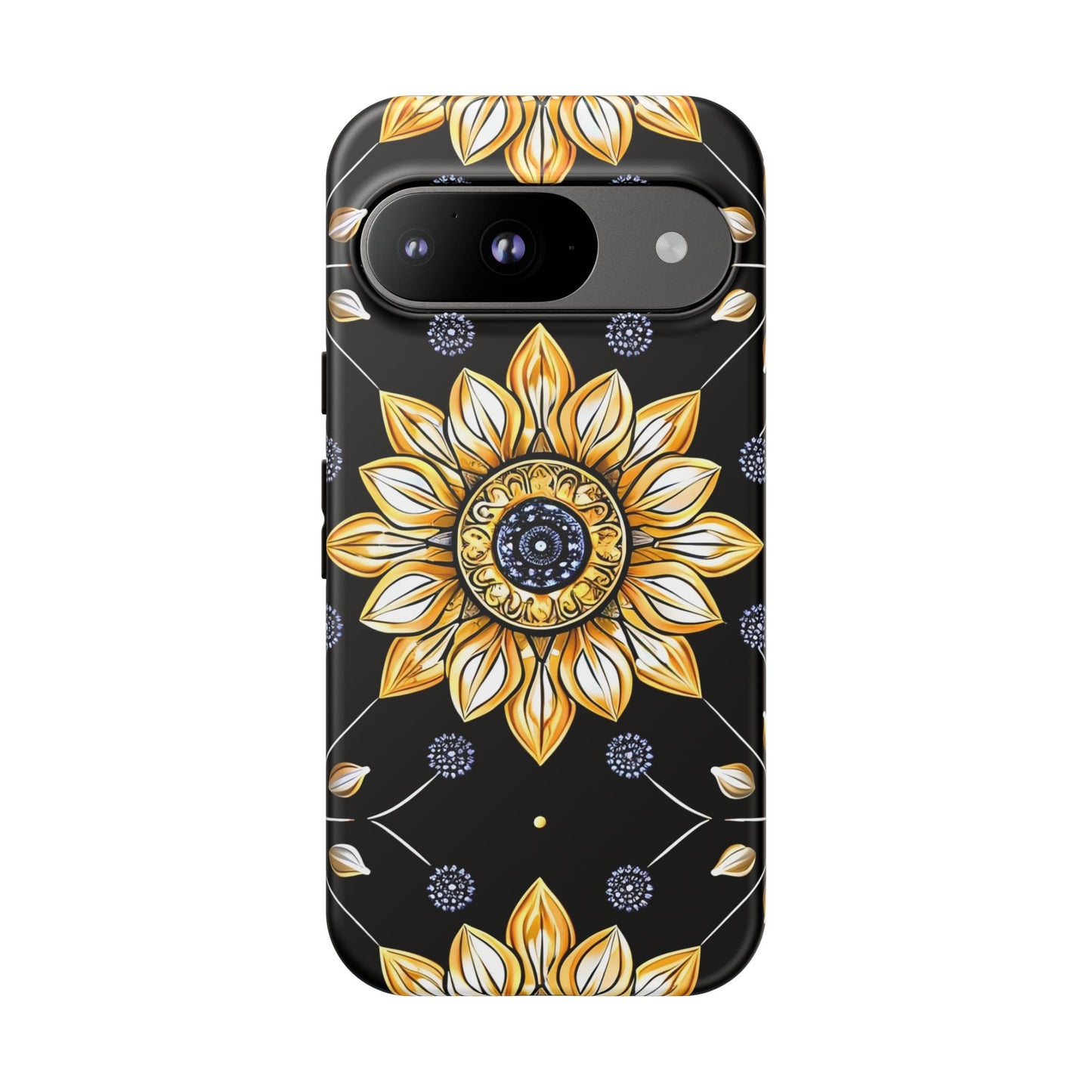 Floral Phone Case with Mandala Design, Tough Cases for iPhone & Samsung, Boho Style, Gift for Her, Unique Accessories