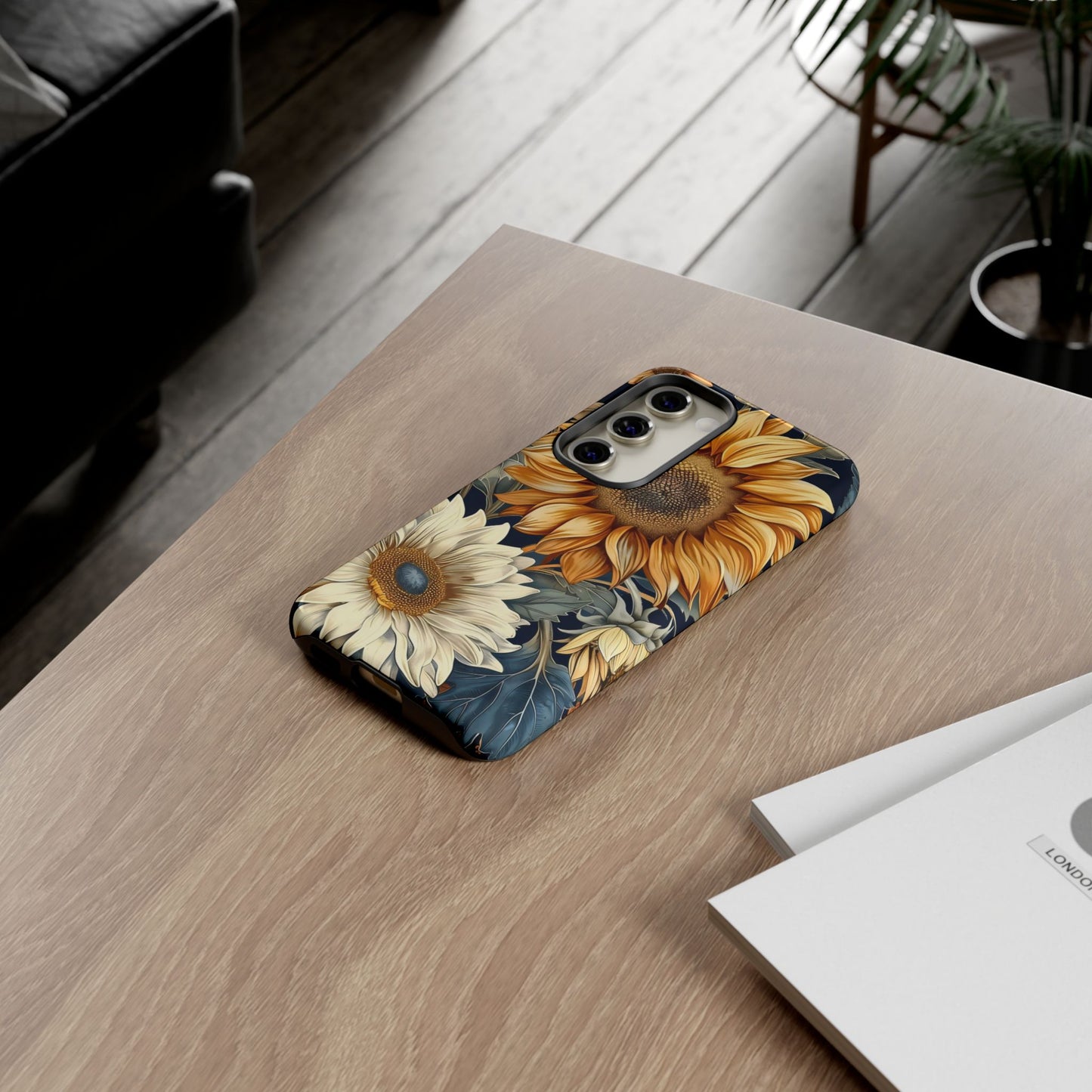 Sunflower Phone Case, Floral Tough Phone Cover, Gift for Nature Lovers, Phone Accessories, Sunflower Gifts