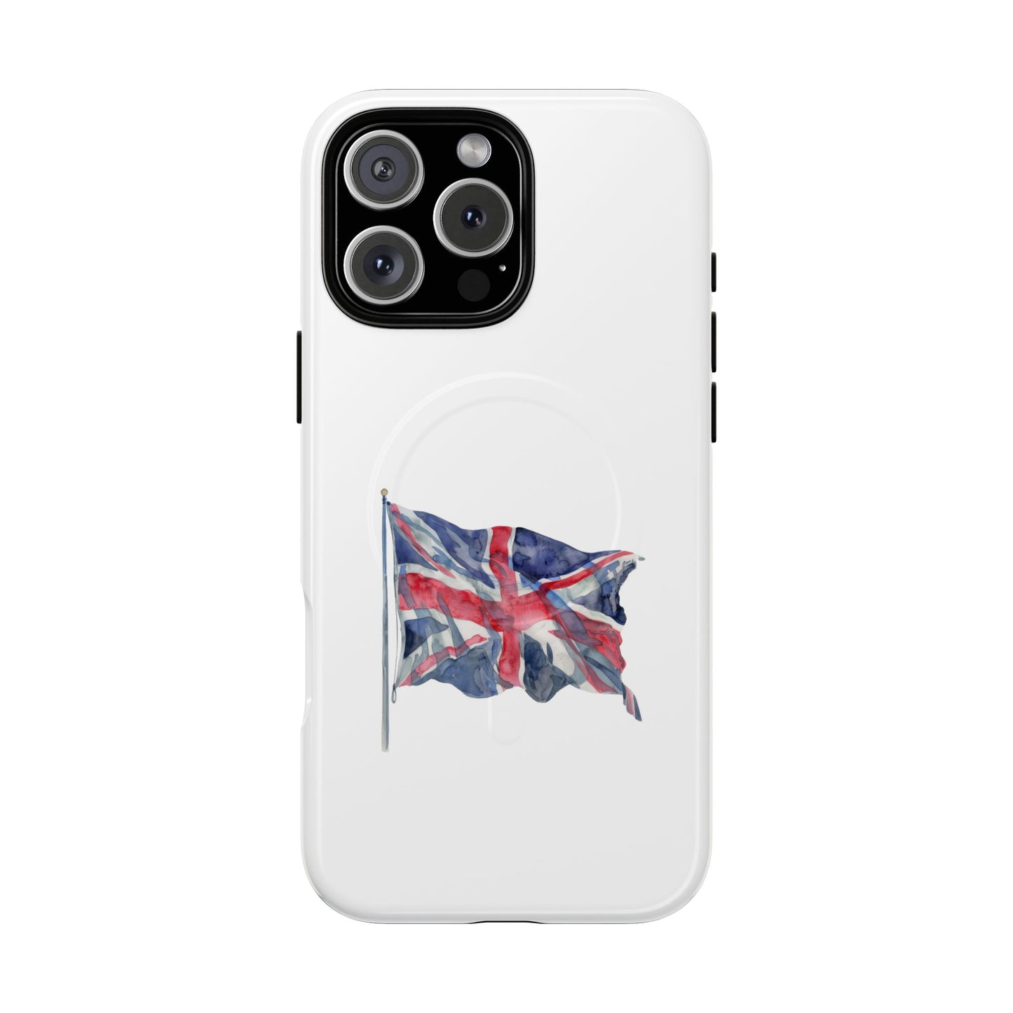 UK Flag Tough Magnetic Phone Case, Durable Phone Cover, Custom MagSafe Compatible, Gifts for Travelers, British Flag Mac Case