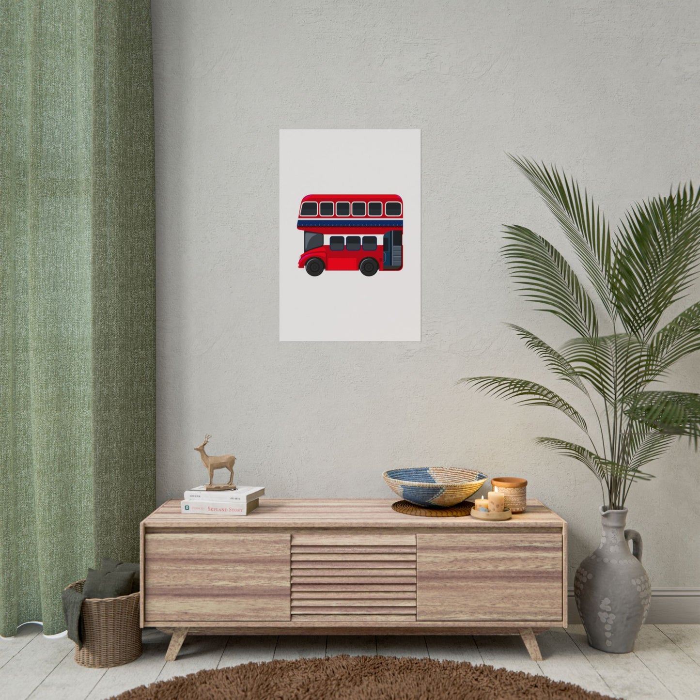 Red Double Decker Bus Rolled Posters