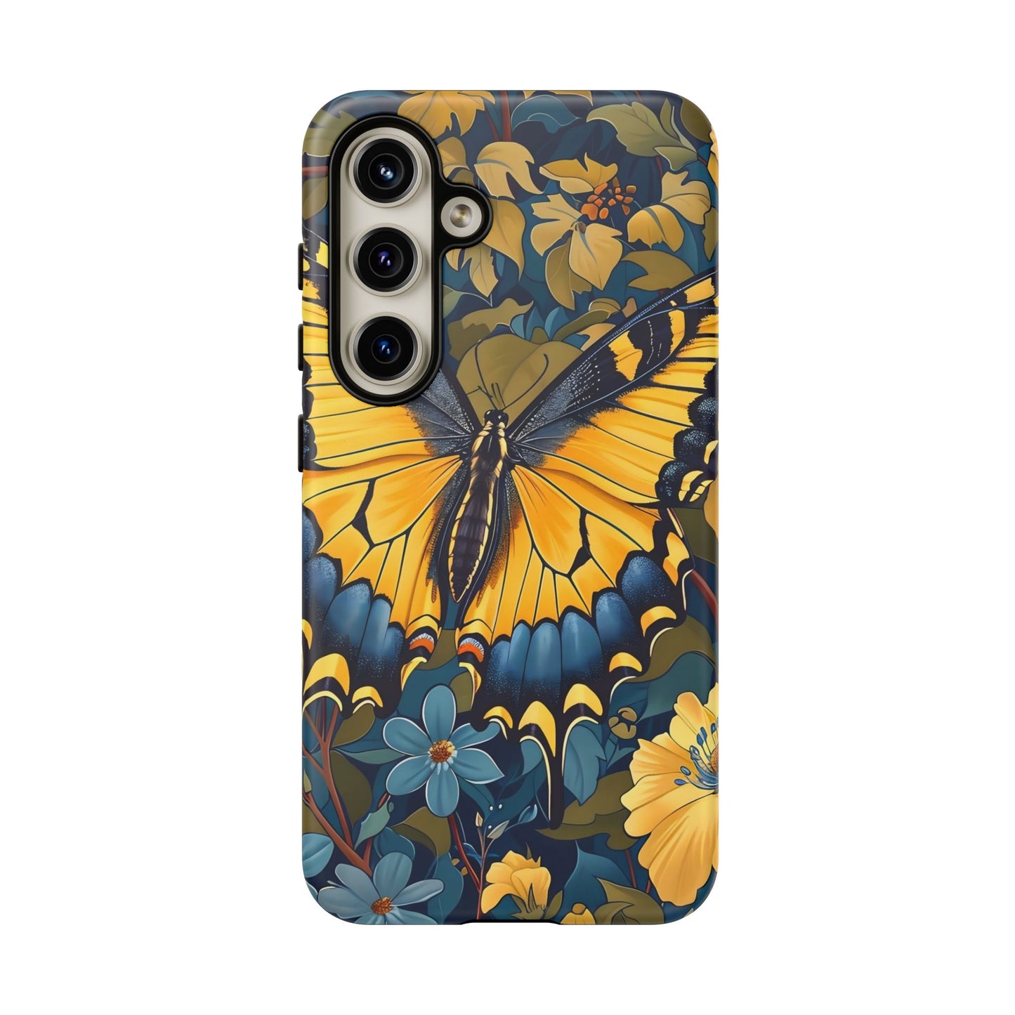 Colorful Butterfly Phone Case, Floral Design, Tough Cases, Protective Cover, Gifts for Nature Lovers, Birthday Present