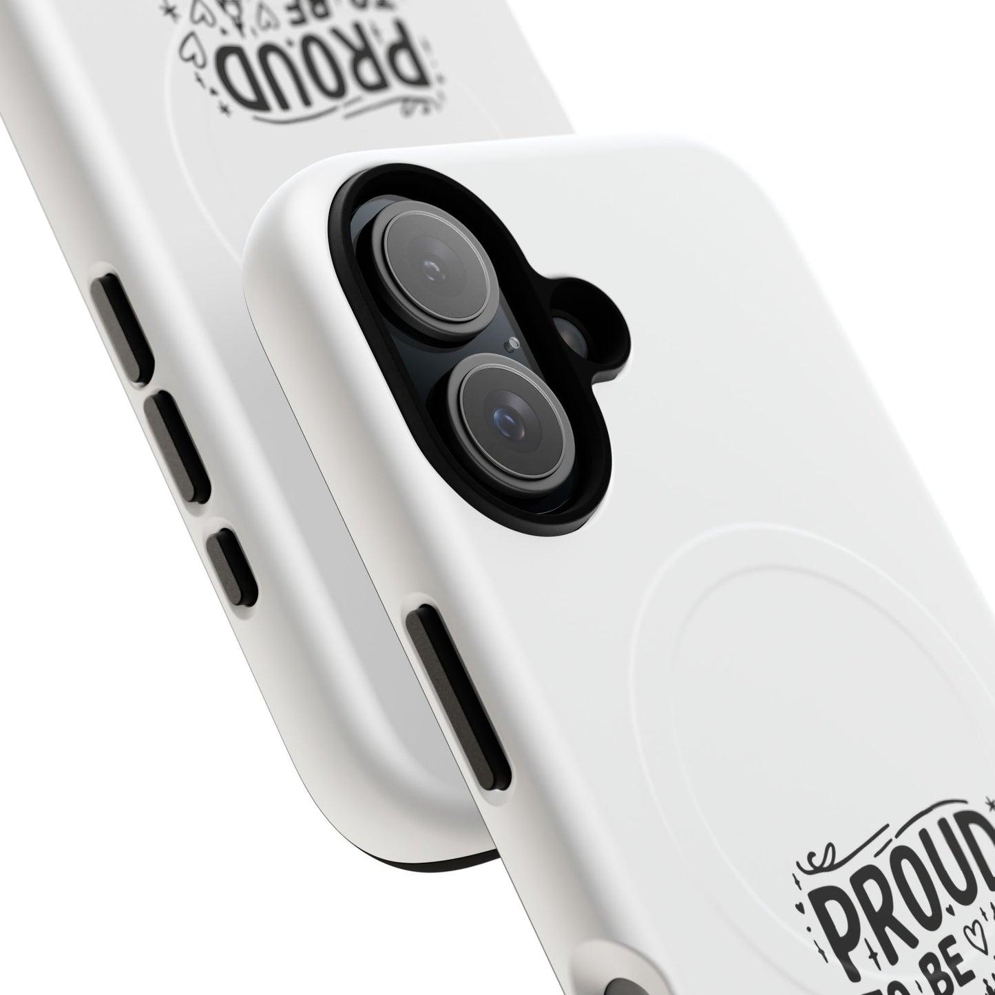 Proud London Magnetic Phone Case, Tough Phone Cover, Gift for Londoners, Travel Souvenir, Black and White Design