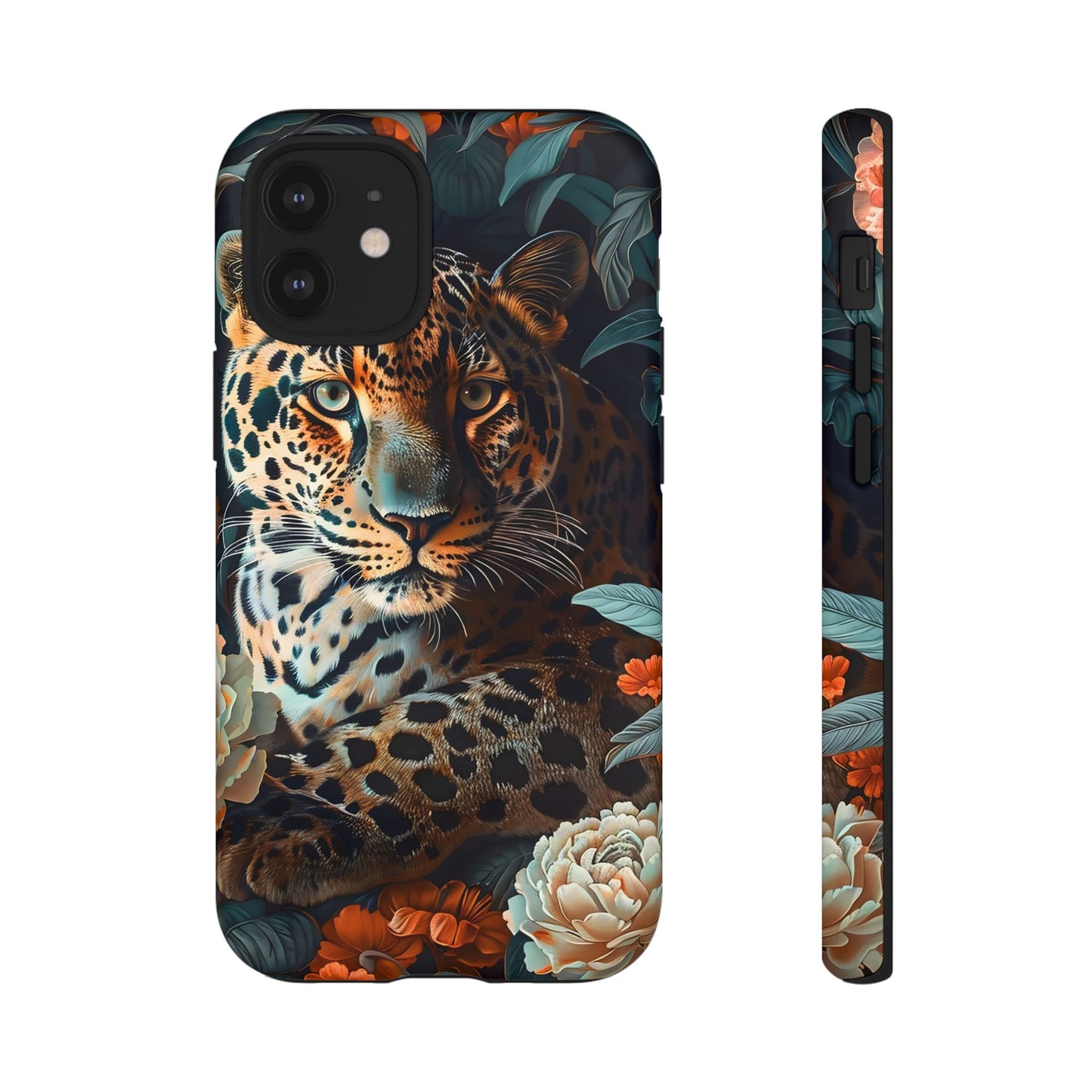 Wildlife Phone Case with Leopard Design | Tough Cases, Animal Prints, Floral Phone Cover, Gift for Nature Lovers, Unique Phone Accessories