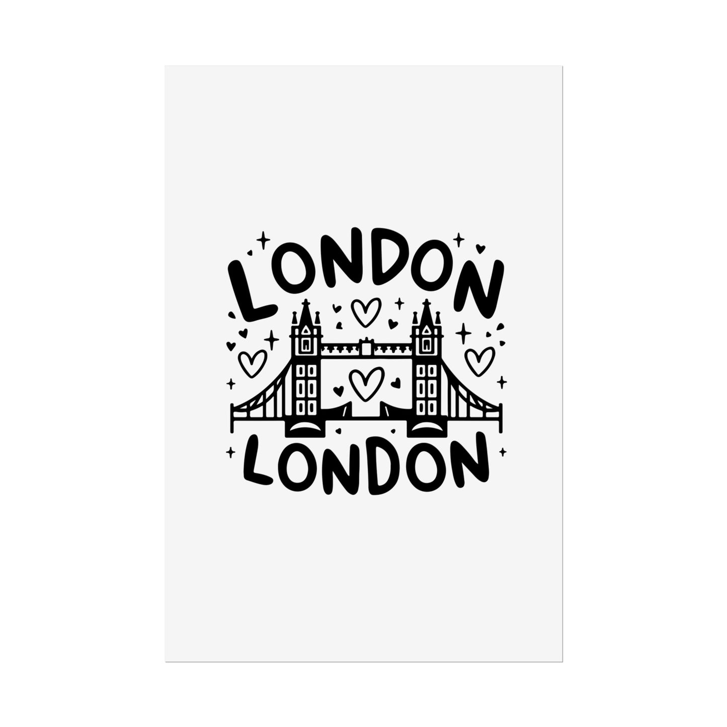 Charming London Rolled Poster for Home Decor, Wall Art, Travel Gift, Office Wall Decor, London Themed Decoration