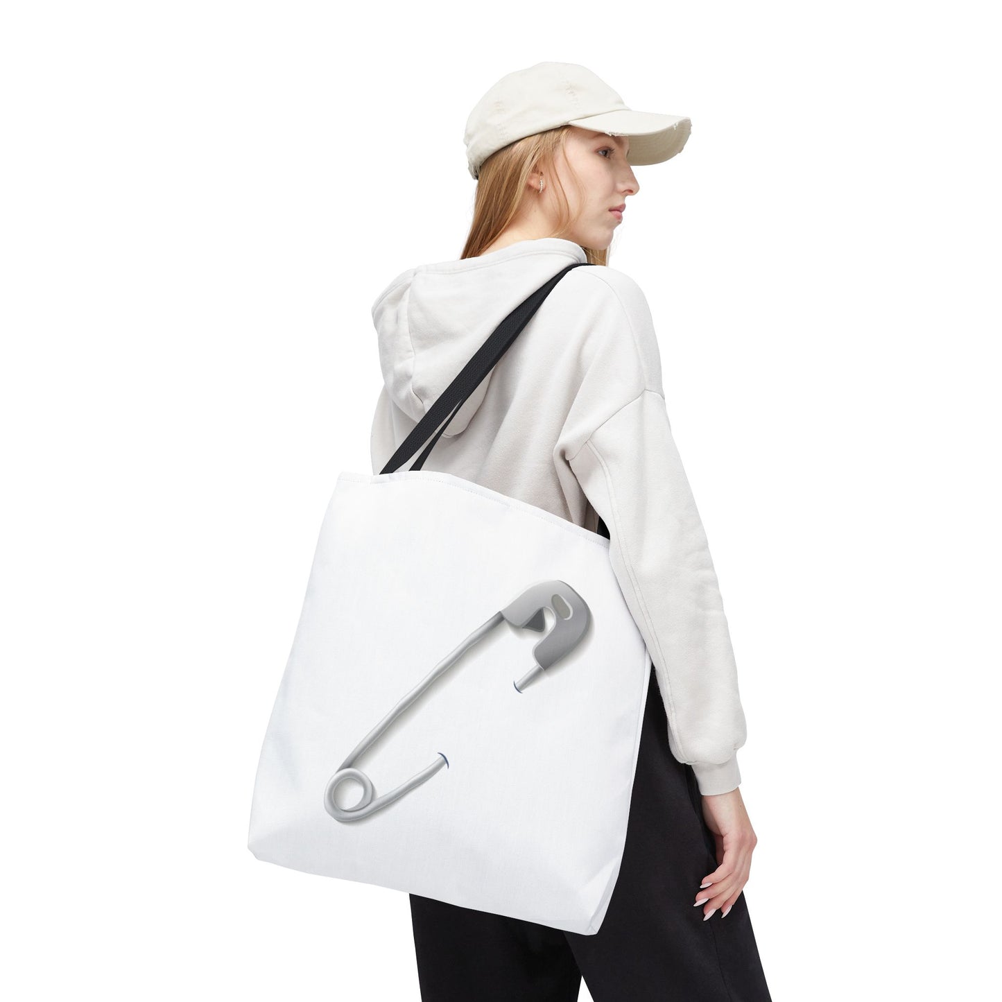 Stylish Safety Pin Tote Bag | Eco-Friendly Fashion, Beach Bag, Shopping Tote, Gift for Her, Minimalist Design