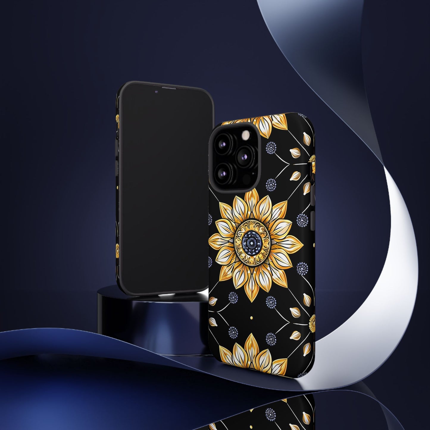 Floral Phone Case with Mandala Design, Tough Cases for iPhone & Samsung, Boho Style, Gift for Her, Unique Accessories