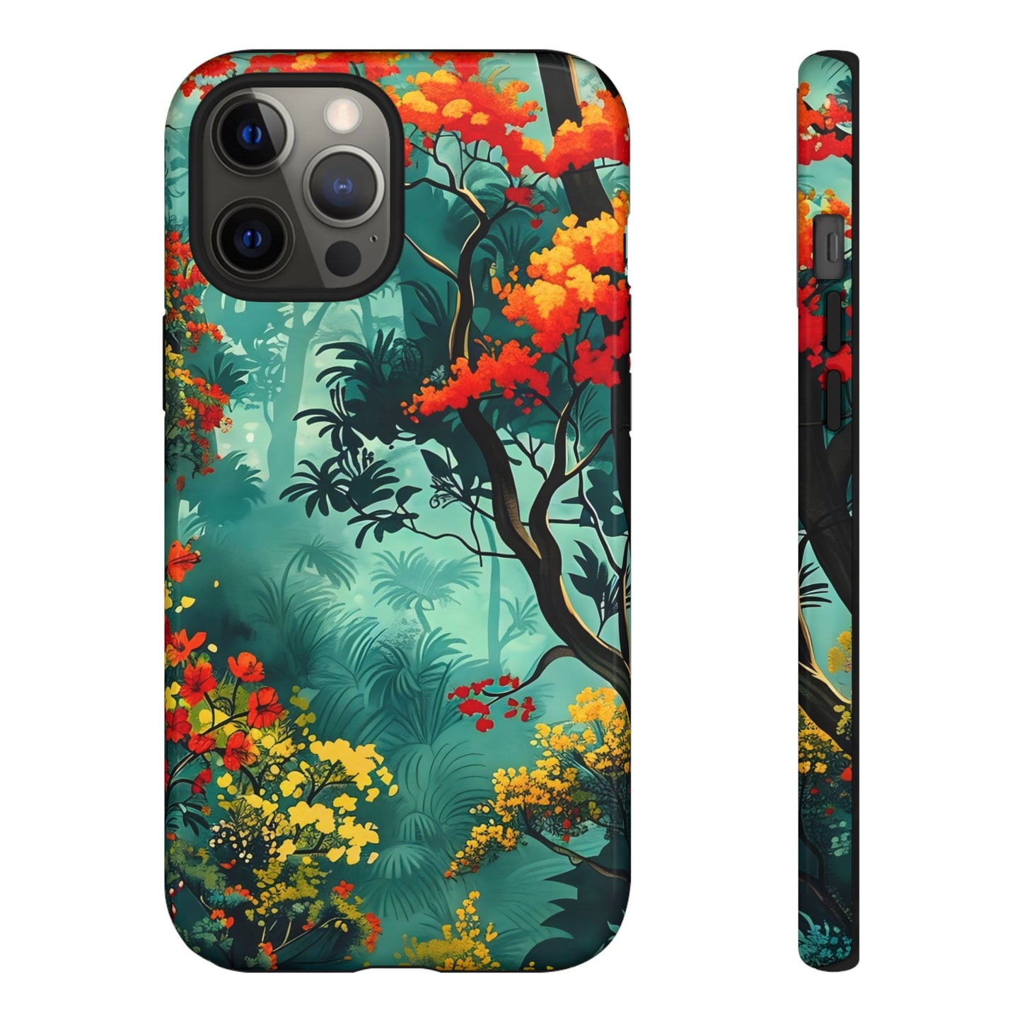 Tough Cases - Vibrant Forest Phone Case, Nature Lover Gift, Outdoor Adventure Accessory, Eco-Friendly Tech Cover, Floral Protection Skin