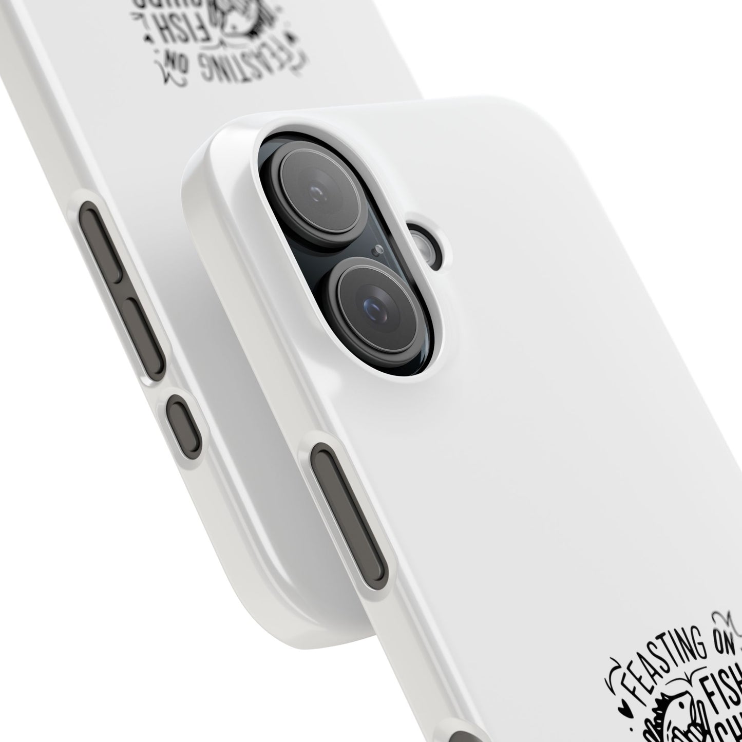 Slim Phone Case with Fish Chips London Design - Fun Gift for Foodies, Travel Lovers, UK Souvenirs, Everyday Carry, Unique Phone Accessory