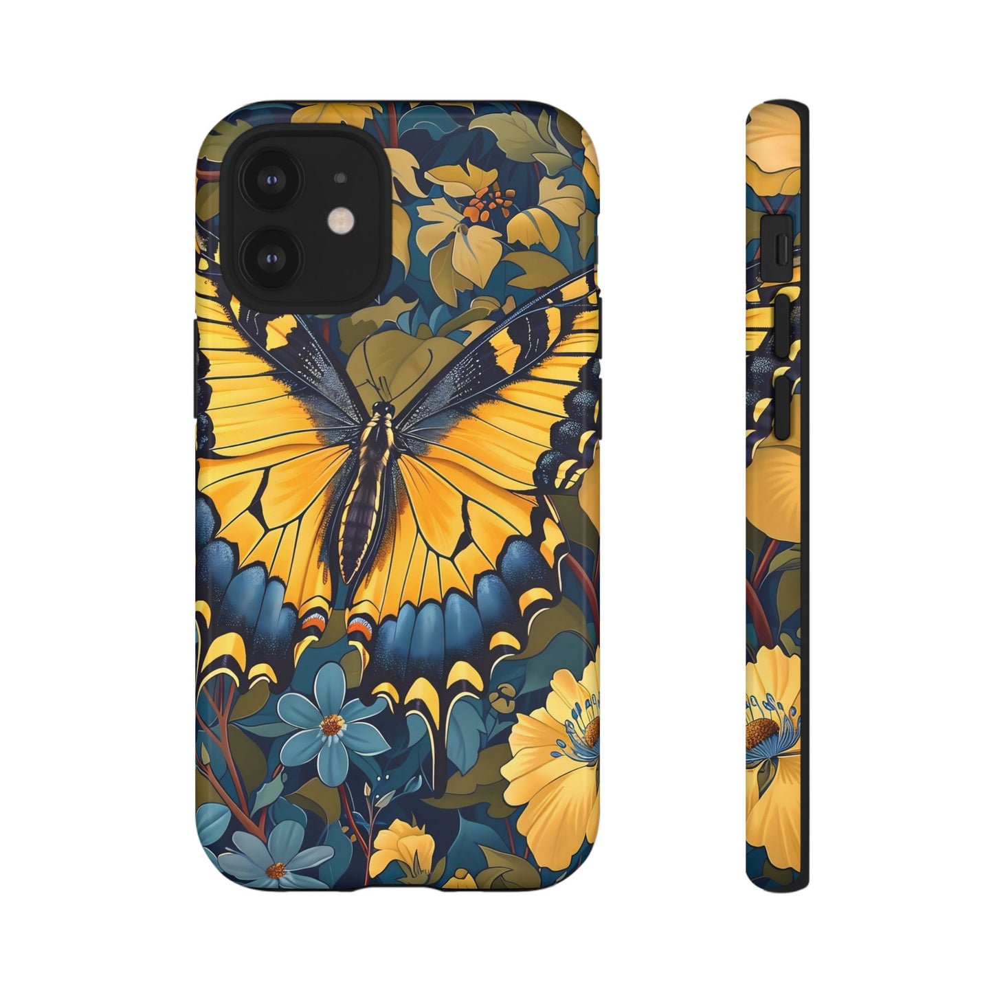 Colorful Butterfly Phone Case, Floral Design, Tough Cases, Protective Cover, Gifts for Nature Lovers, Birthday Present