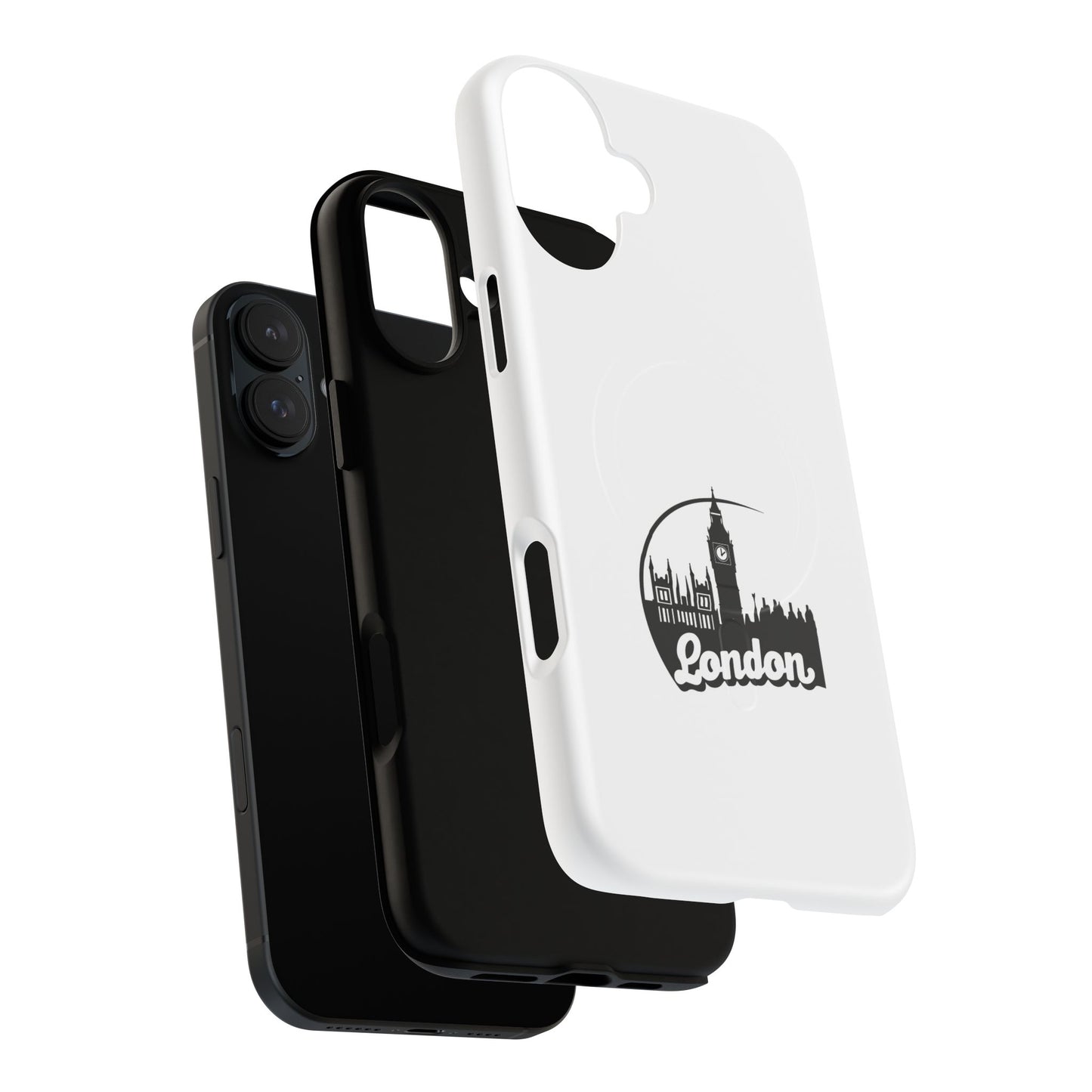 Stylish Tough Magnetic Phone Case with London Skyline, Unique Design, Perfect Gift for Travelers, Phone Protection, Customizable Accessories