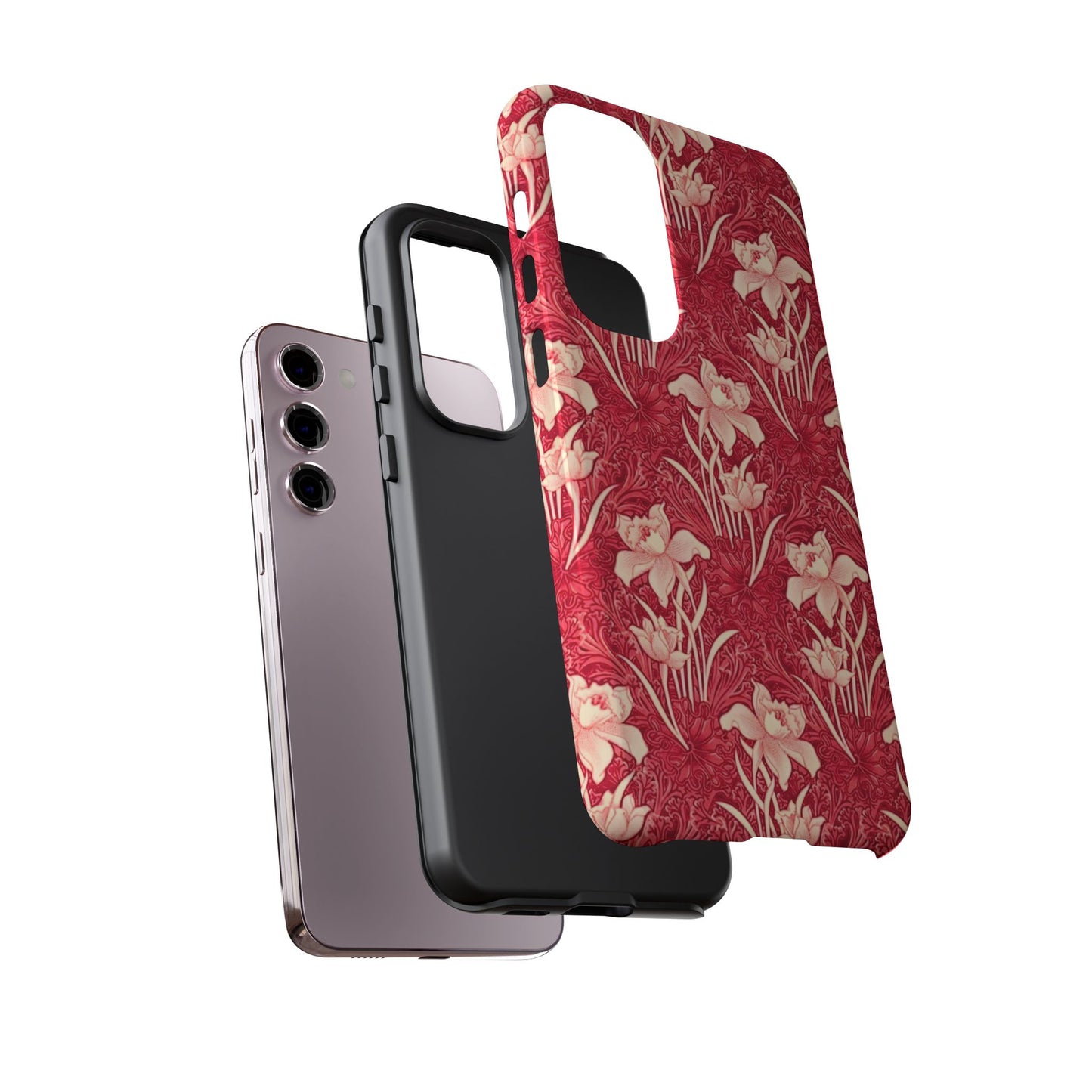 Floral Tough Phone Case - Durable, Stylish Accessory, Perfect Gift for Her, Floral Pattern, Customizable, Ideal for Daily Use