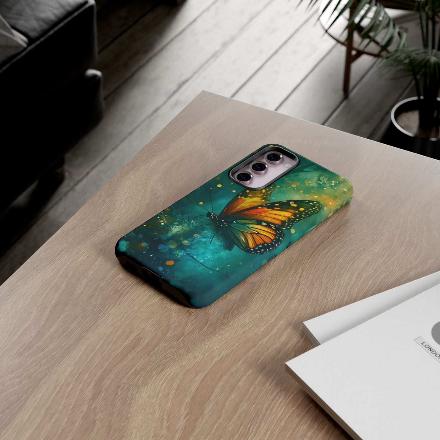 Colorful Butterfly Phone Case, Tough Cases for iPhone and Samsung, Cute Tech Accessories, Nature Lovers Gift, Vibrant Floral Design