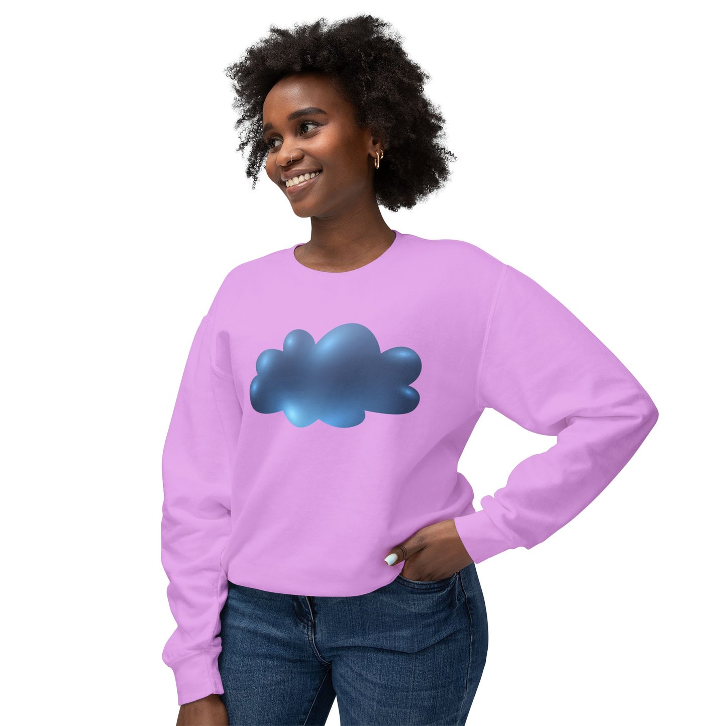 Unisex Lightweight Crewneck Sweatshirt - Serene Cloudscape