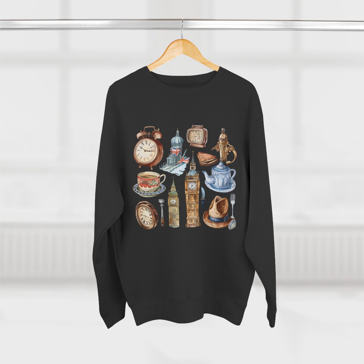 Unisex Crewneck Sweatshirt - Vintage London Icons