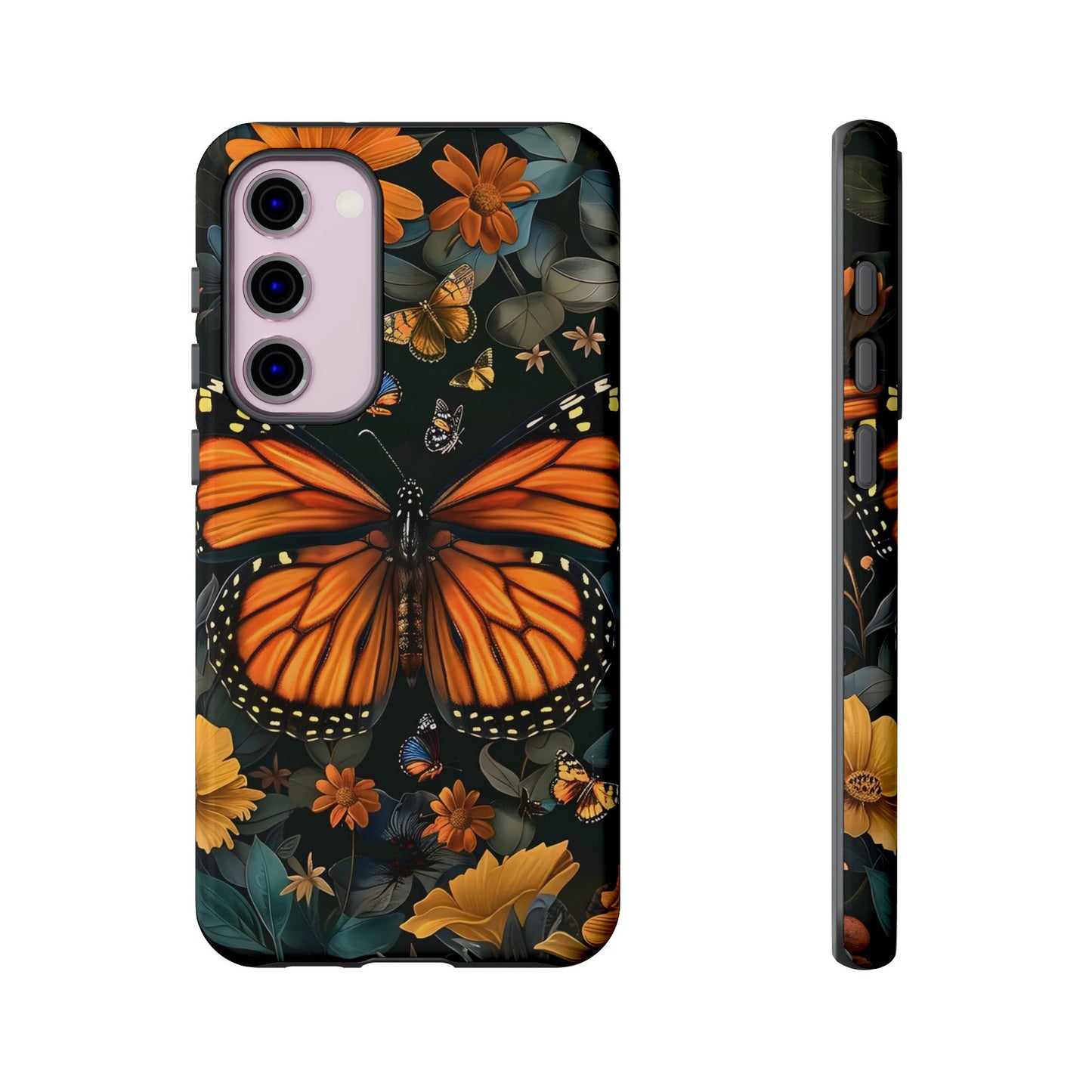 Monarch Butterfly Phone Case, Tough Cases, Nature Lover Gift, Floral Mobile Cover, Eco-Friendly Phone Accessory, Butterfly Design