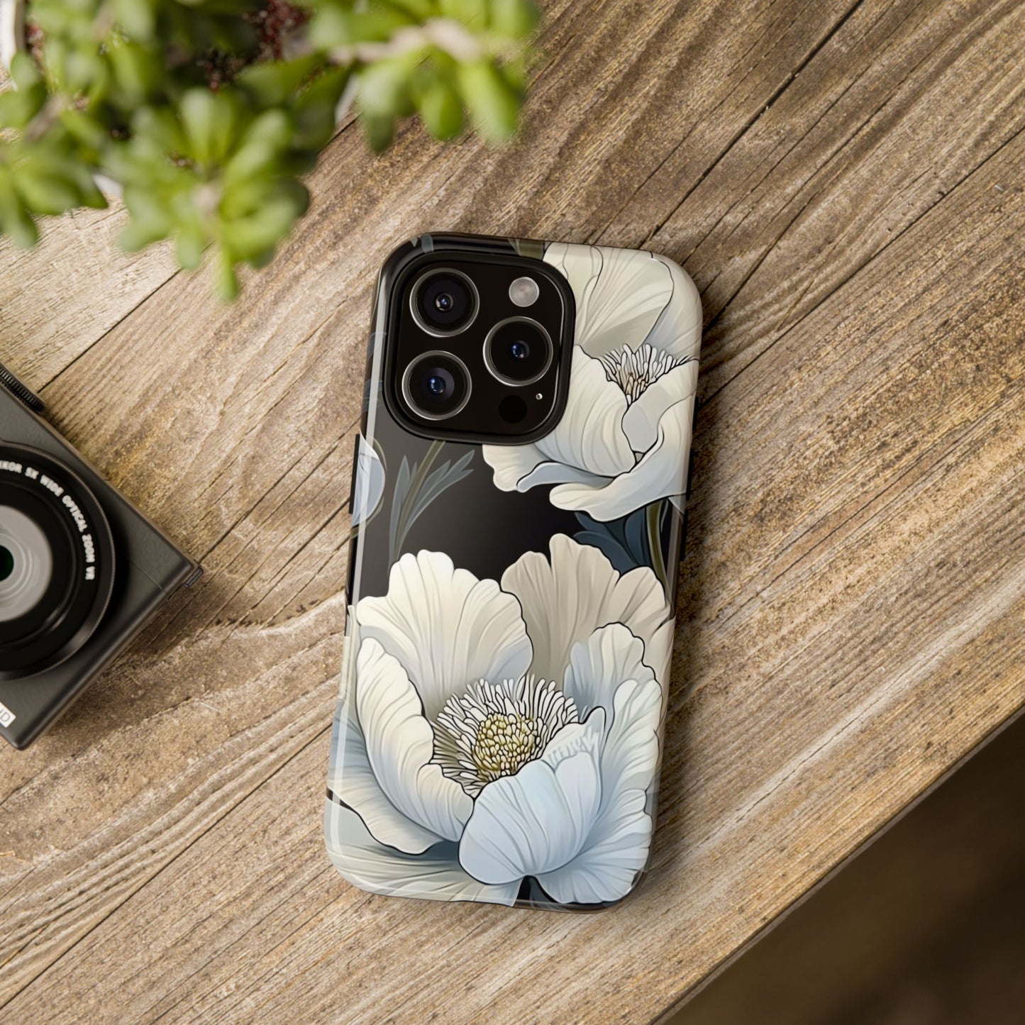 Floral Phone Case, Tough Cases for Women, Stylish Phone Cover, Floral Design Phone Protector, Nature Inspired Tech Accessories