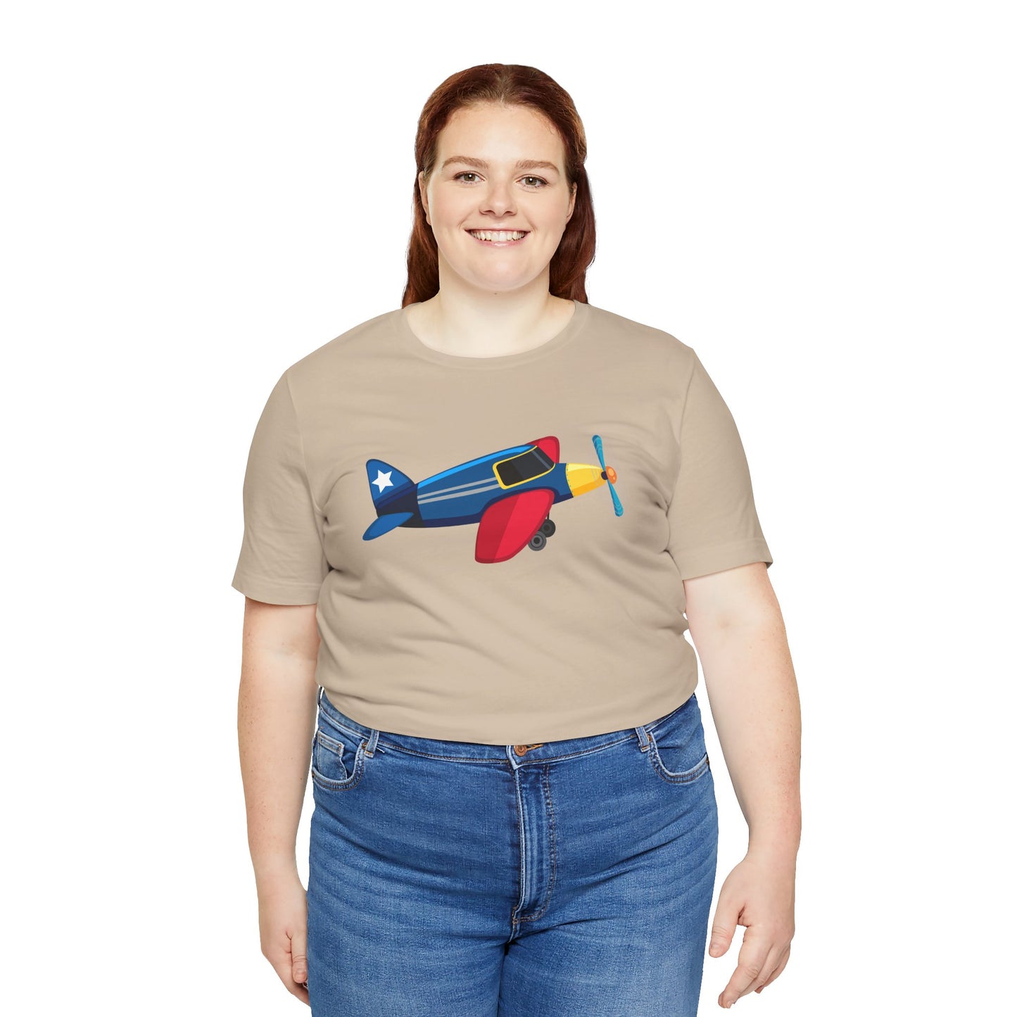 Unisex Jersey Short Sleeve Tee - Vintage Airplane Illustration - Retro Aviation Design