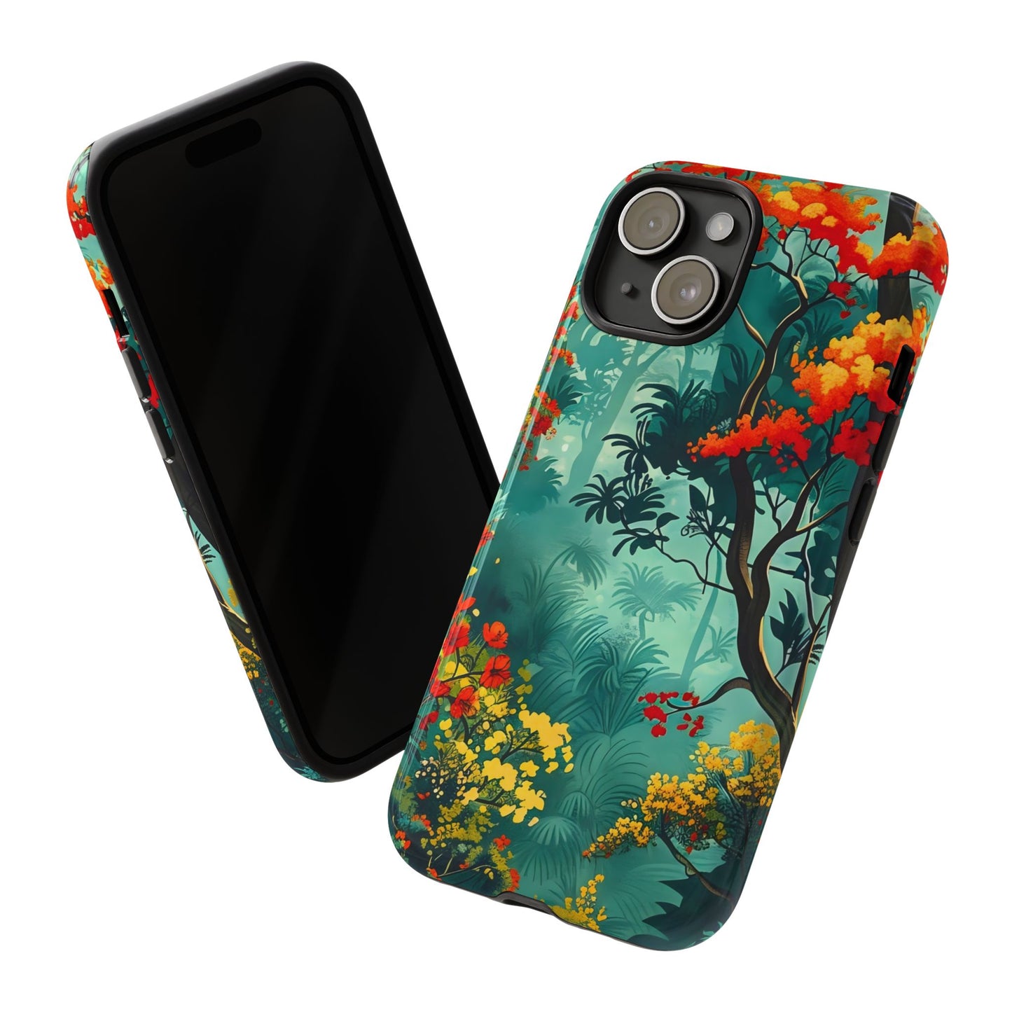 Tough Cases - Vibrant Forest Phone Case, Nature Lover Gift, Outdoor Adventure Accessory, Eco-Friendly Tech Cover, Floral Protection Skin