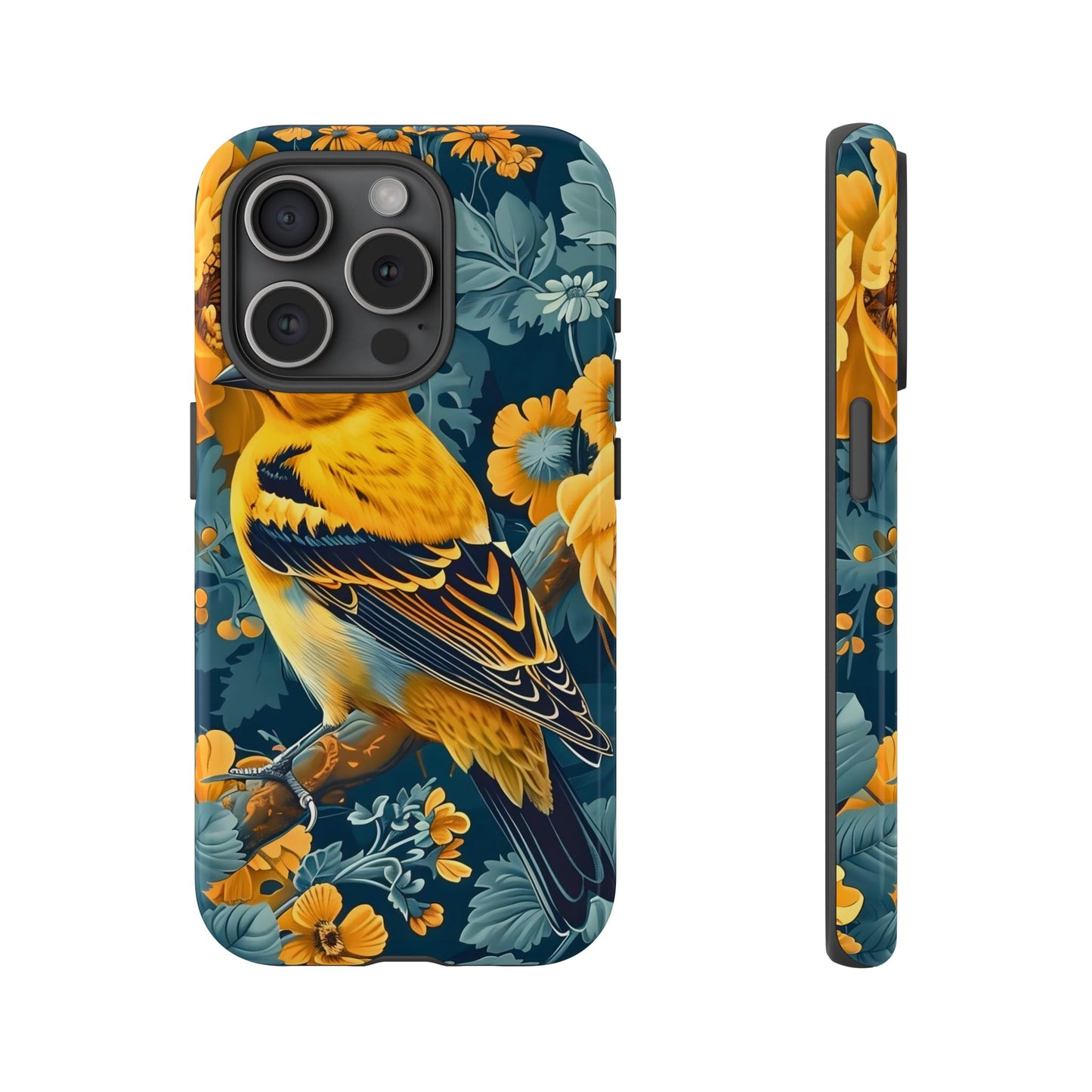 Colorful Bird Phone Case, Tough Phone Cover, Floral Phone Accessories, Nature Lover Gift, Unique Smartphone Case, Birthday Present