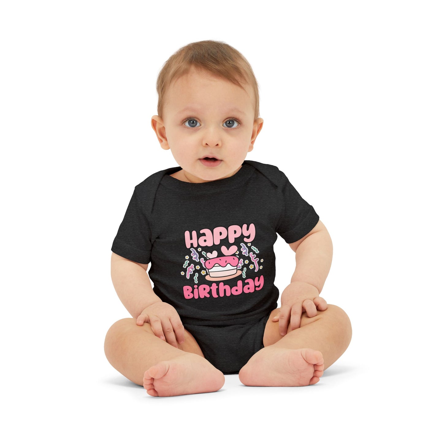 Happy Birthday Infant Jersey One Piece - Cute Baby Bodysuit for Celebrations