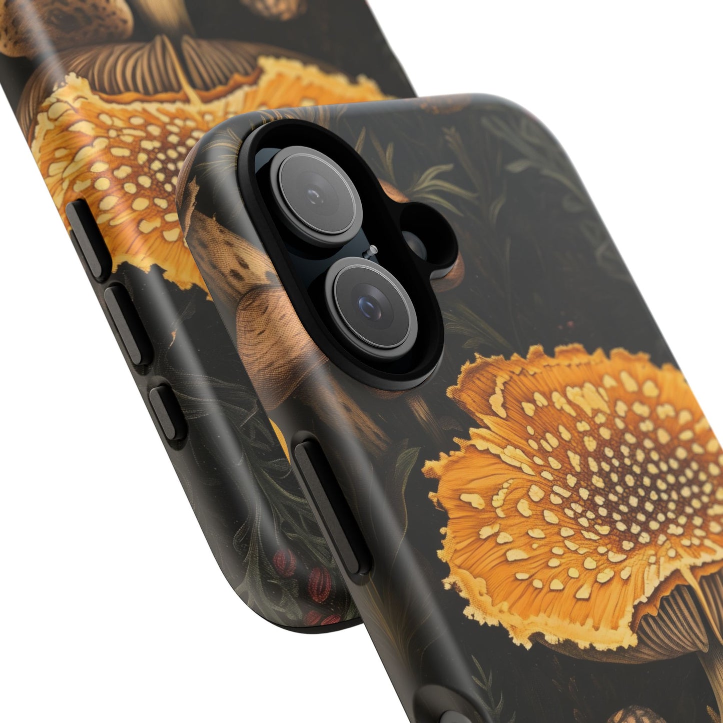 Floral Mushroom Phone Case, Tough Cases, Eco-Friendly, Nature Lover Gift, Floral Phone Cover, Stylish Phone Accessories