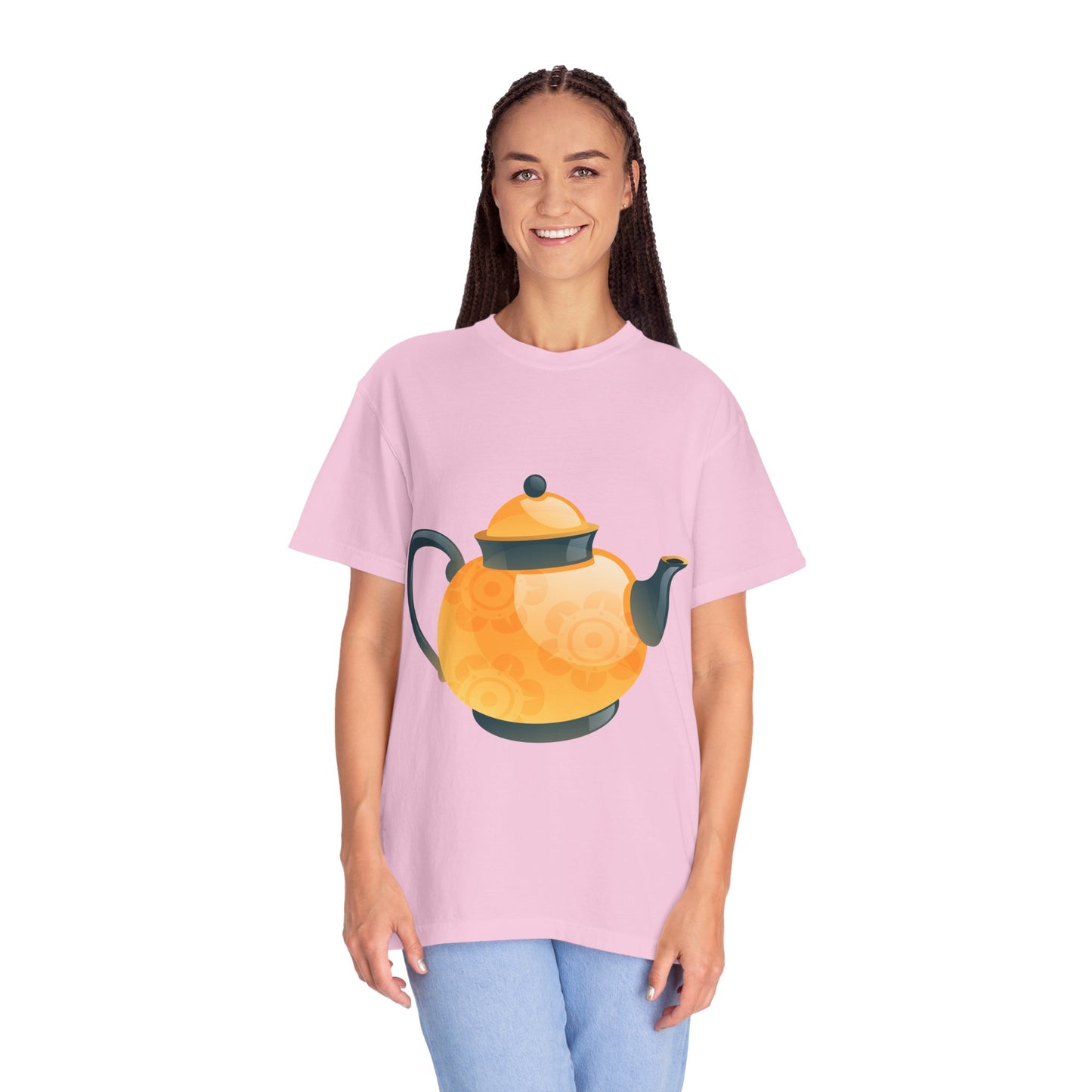 Unisex Garment-Dyed T-shirt - Classic British Tea Kettle - Timeless Elegance in Tea Time