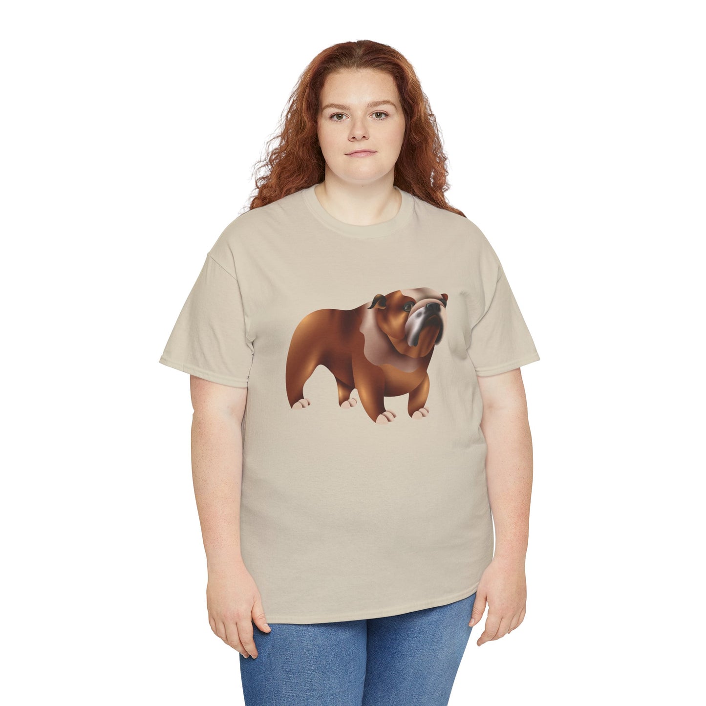 Unisex Heavy Cotton Tee - Adorable British Dog