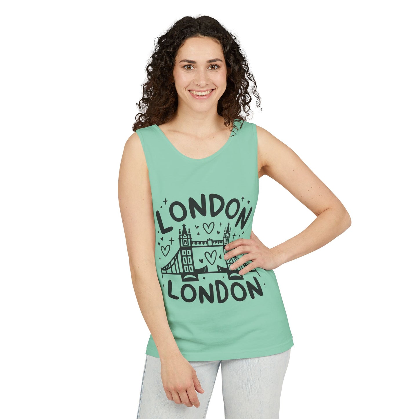 Unisex Garment-Dyed Tank Top - Love London