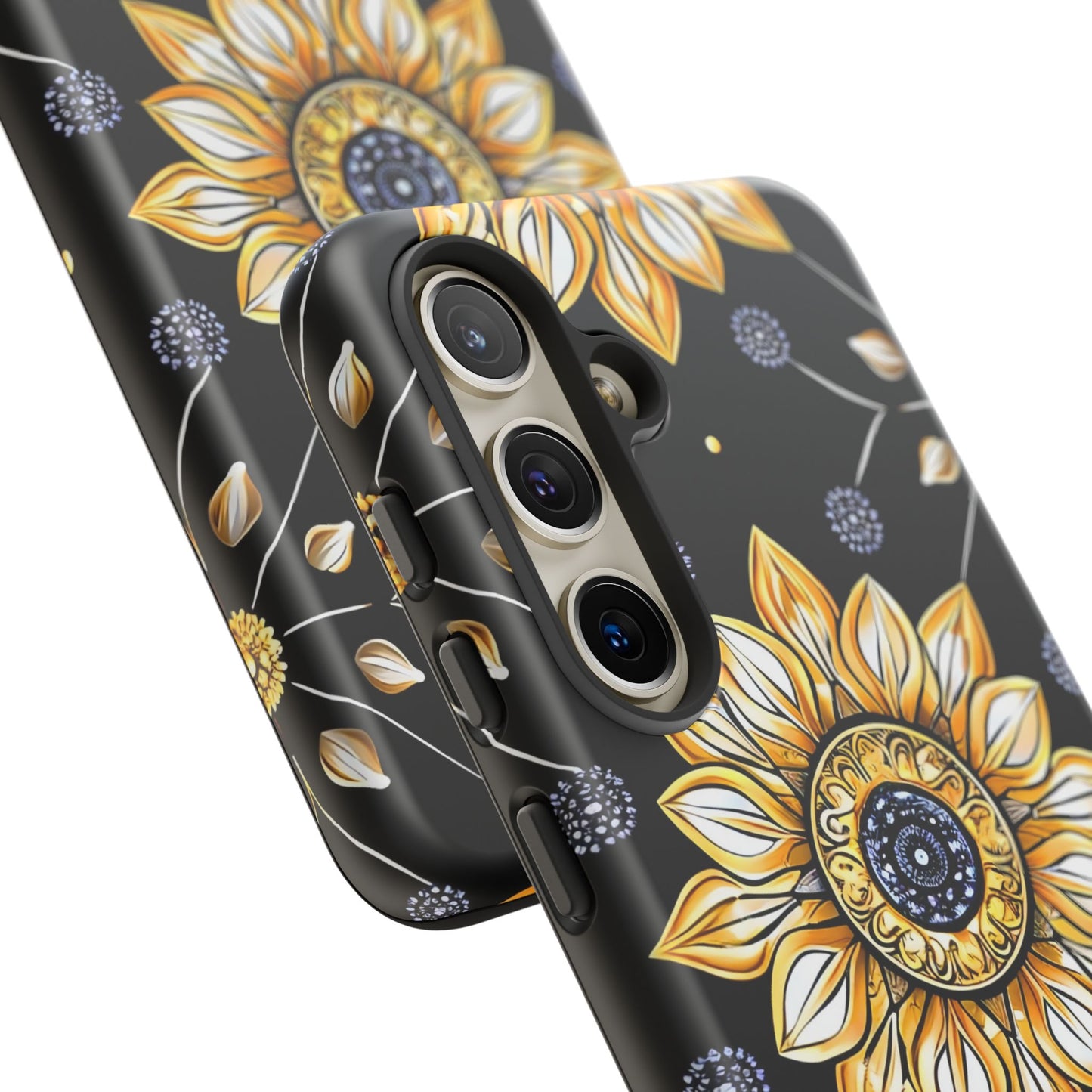 Floral Phone Case with Mandala Design, Tough Cases for iPhone & Samsung, Boho Style, Gift for Her, Unique Accessories