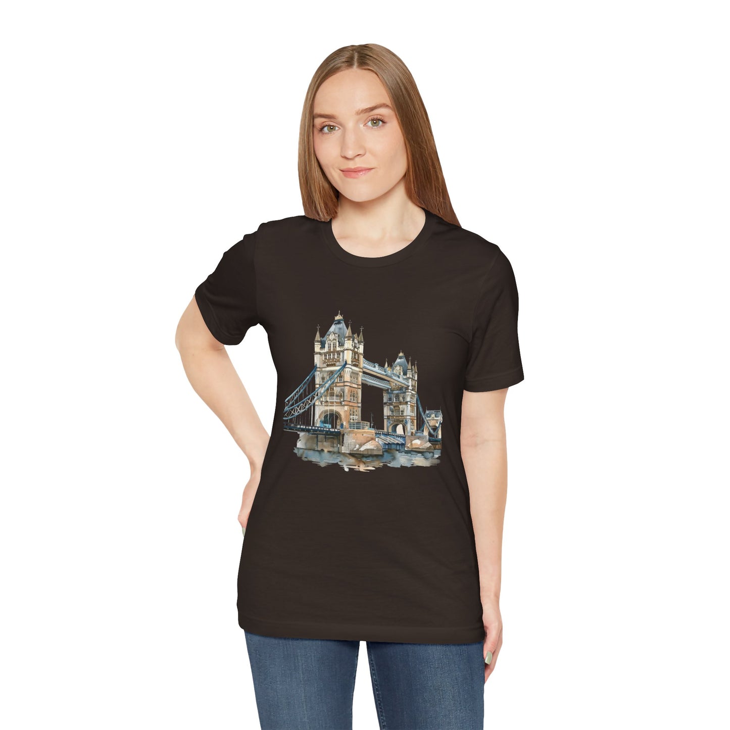 Unisex Jersey Short Sleeve Tee - London Bridge - Iconic Landmark and Historical Beauty
