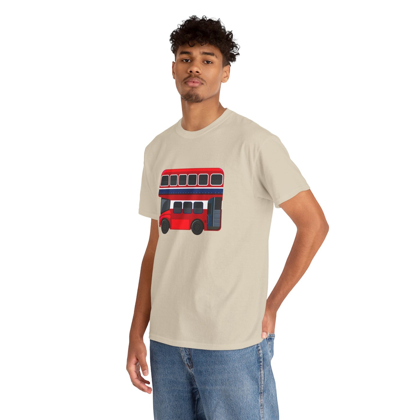 Unisex Heavy Cotton T-Shirt - Iconic London Red Bus Experience