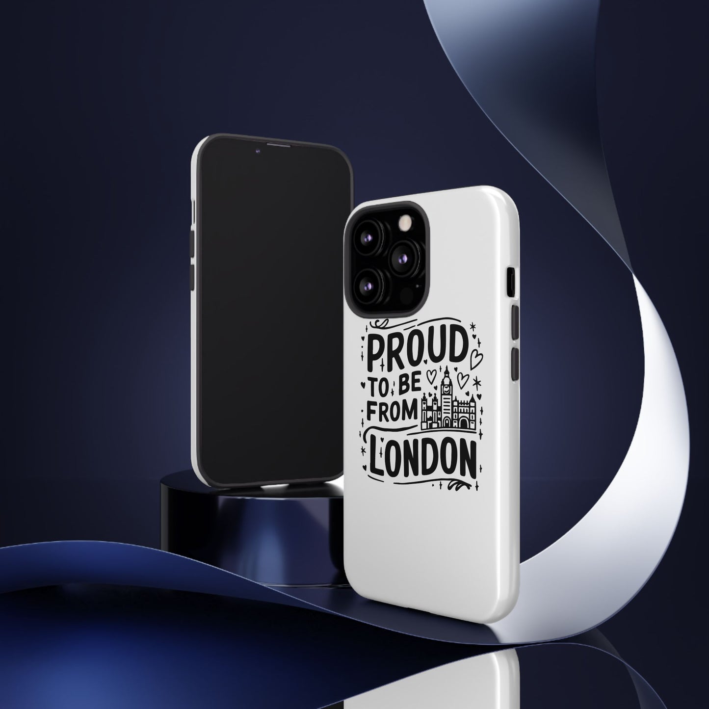 London Pride Phone Case - Proud to Be From London, UK Travel Gift, Black and White Design, Unique Phone Accessory, London Souvenir