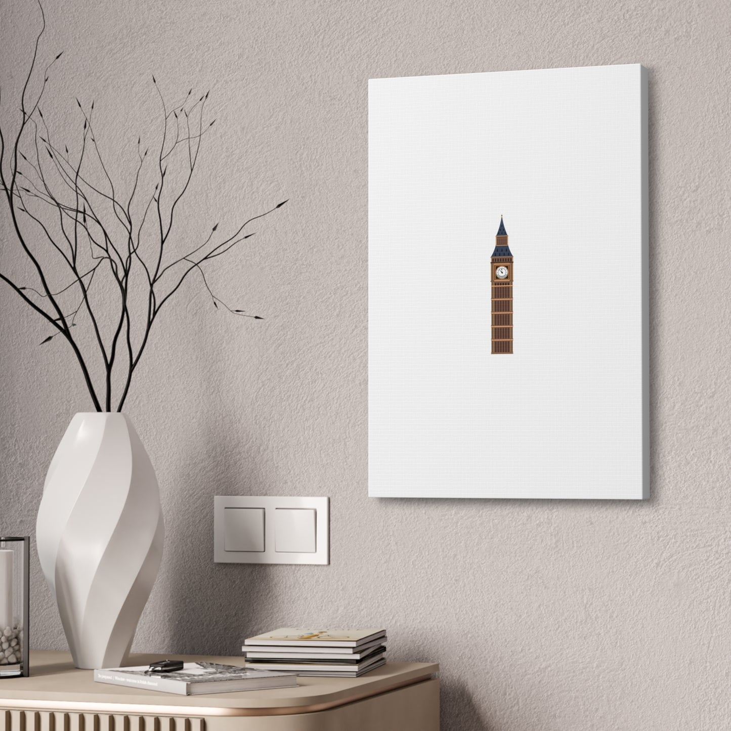 Big Ben Canvas Wall Art, Modern Home Decor, London Decor, Gift for Travel Lovers, Office Wall Art, Minimalist Art Print