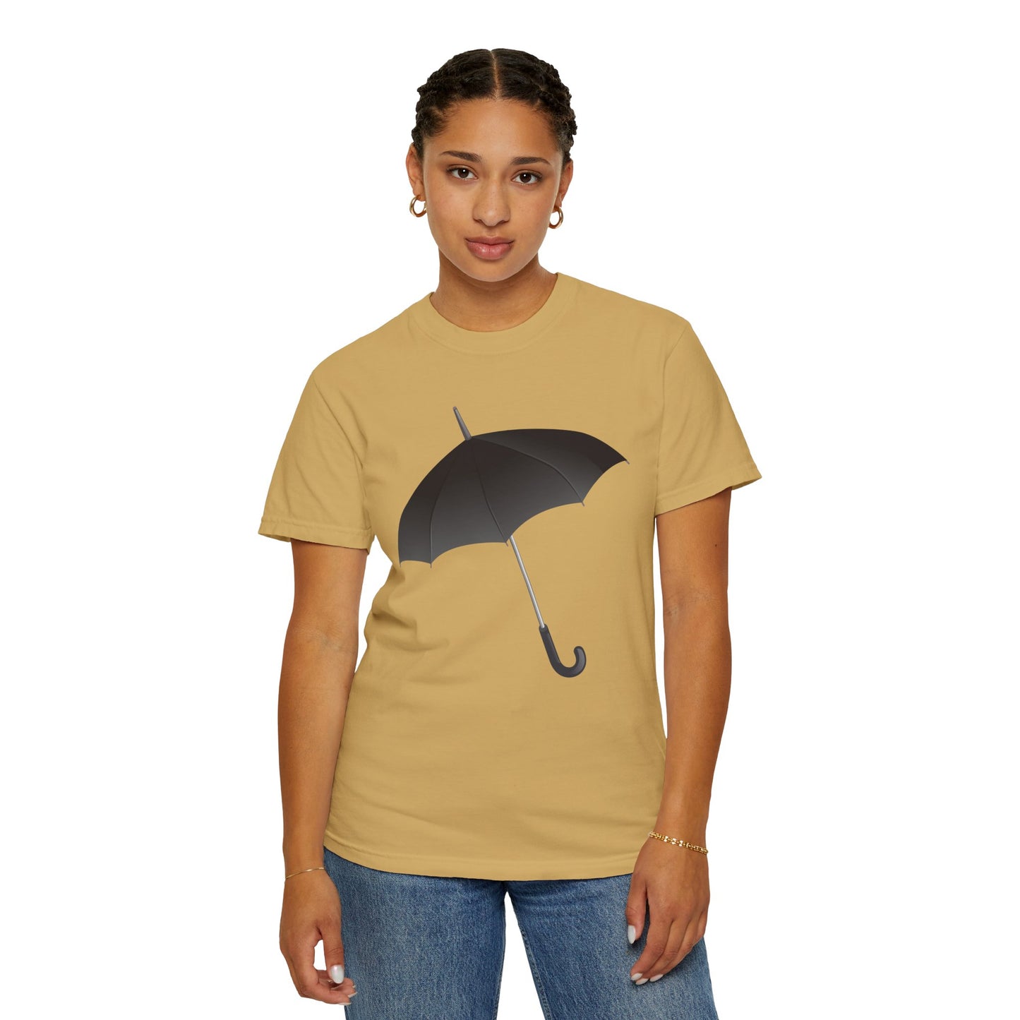 Unisex Garment-Dyed T-shirt - Regal Royal Umbrella - Elegant and Majestic Design
