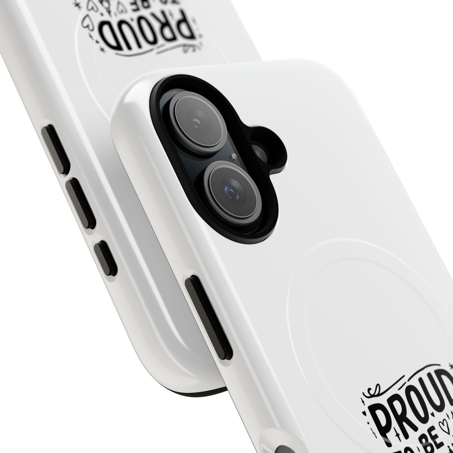 Proud London Magnetic Phone Case, Tough Phone Cover, Gift for Londoners, Travel Souvenir, Black and White Design