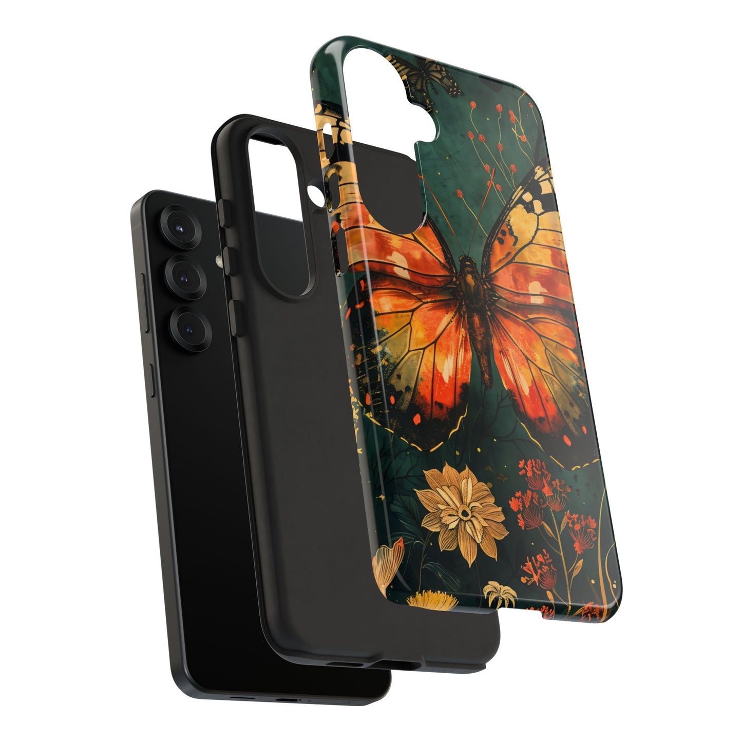Butterfly Phone Case – Tough Cases for Nature Lovers, Floral Design, Butterfly Art, Unique Gift, Eco-Friendly Protection