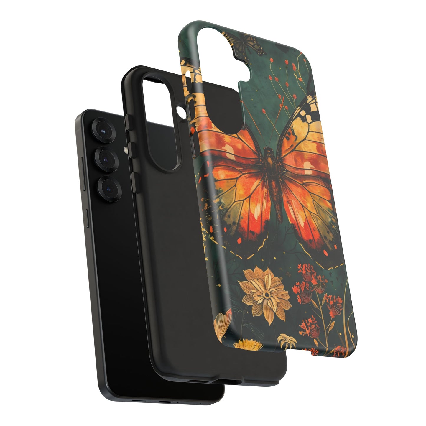 Butterfly Phone Case – Tough Cases for Nature Lovers, Floral Design, Butterfly Art, Unique Gift, Eco-Friendly Protection