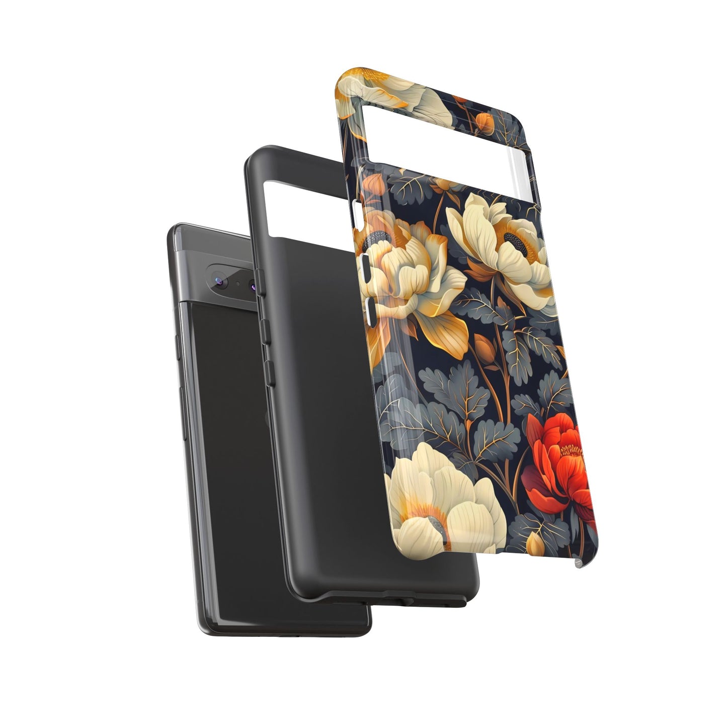 Floral Phone Case - Tough Cases, Stylish Mobile Cover, Flower Design, Holiday Gift, Trendy Accessory, Eco-Friendly Case