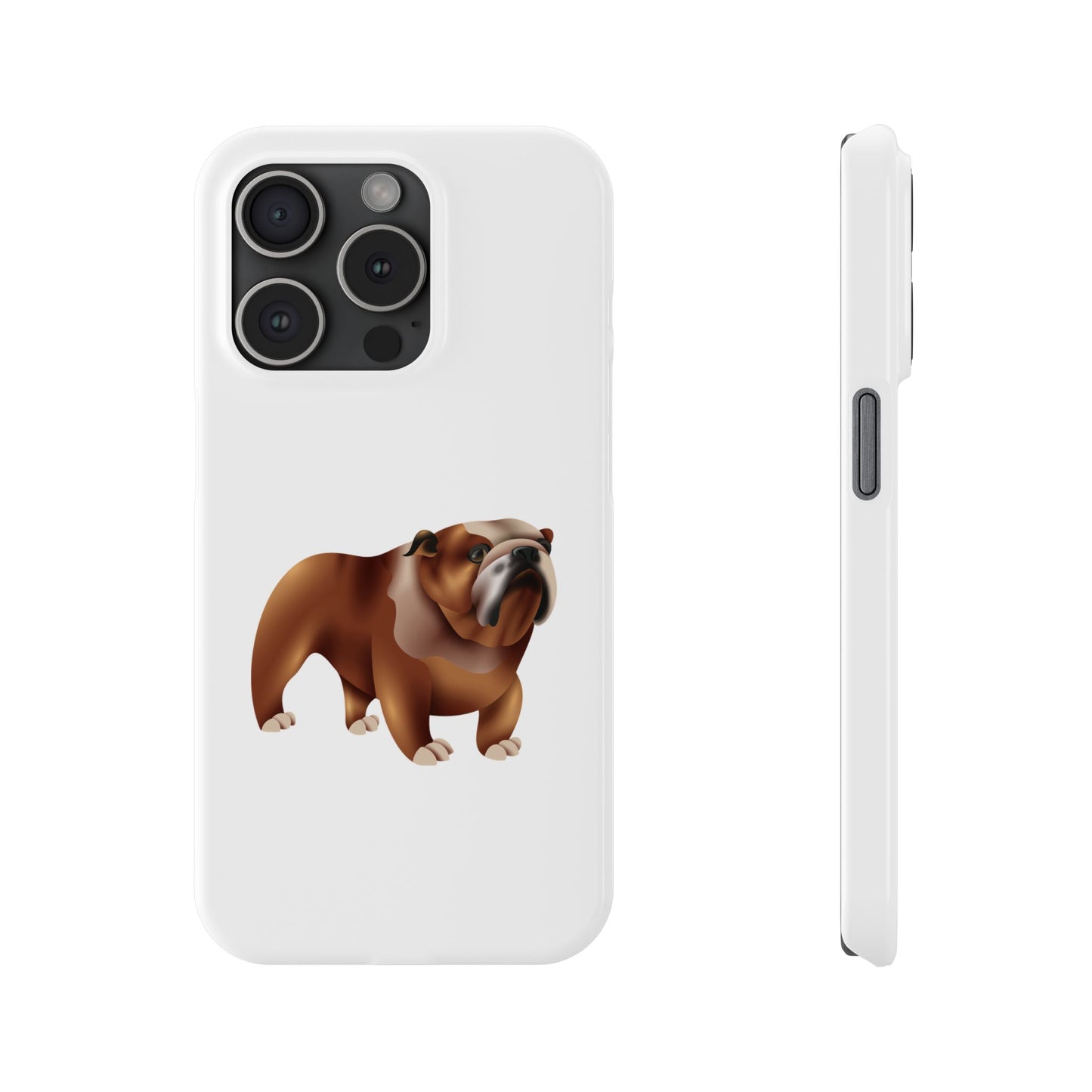 Bulldog Slim Phone Cases, Dog Lover Gift, Cute Phone Cover, Pet Theme Case, Birthday Gift for Dog Owners
