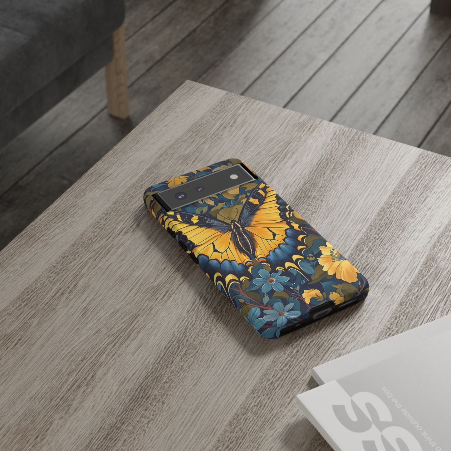Colorful Butterfly Phone Case, Floral Design, Tough Cases, Protective Cover, Gifts for Nature Lovers, Birthday Present
