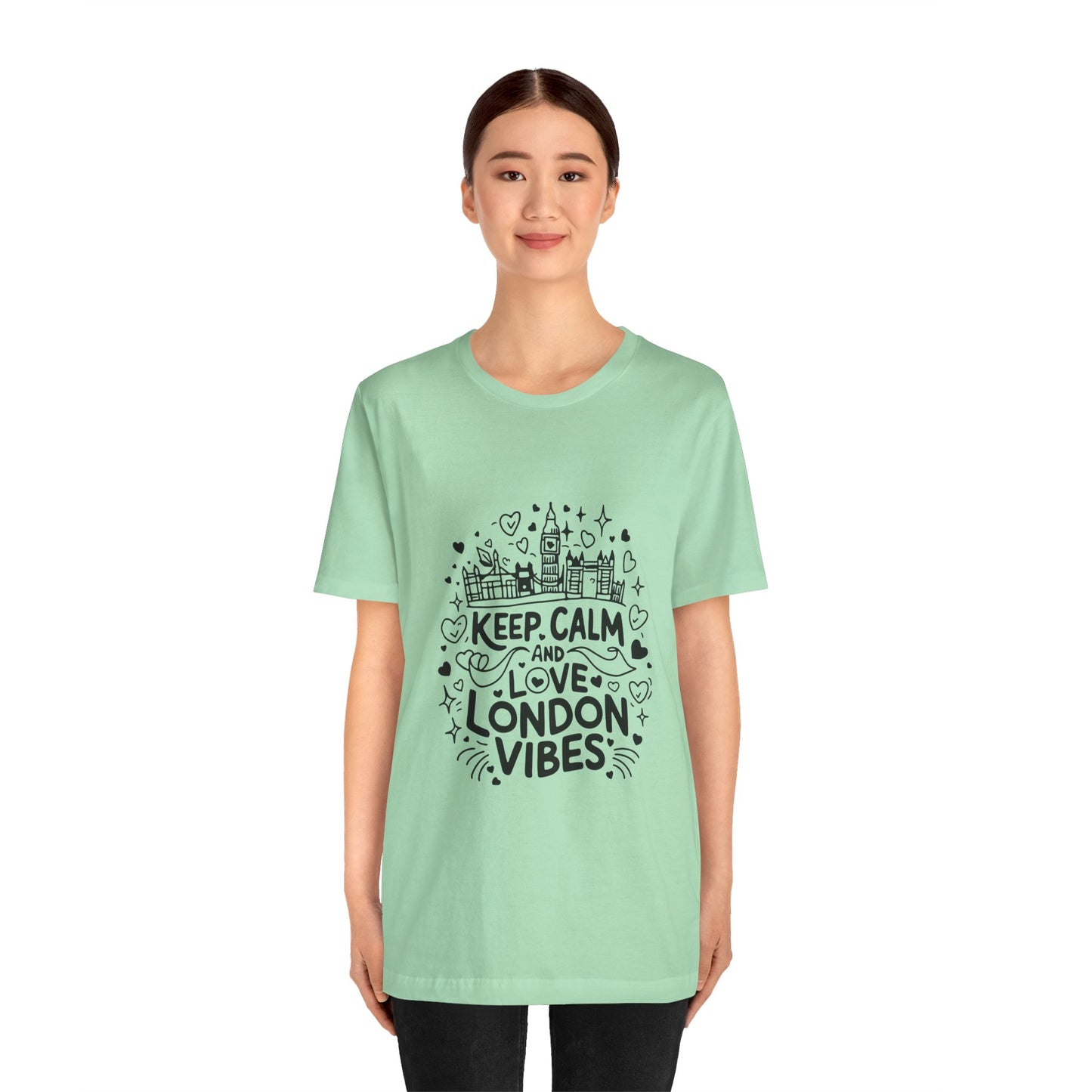 Unisex Jersey Short Sleeve Tee - Keep Calm and love London Vibes