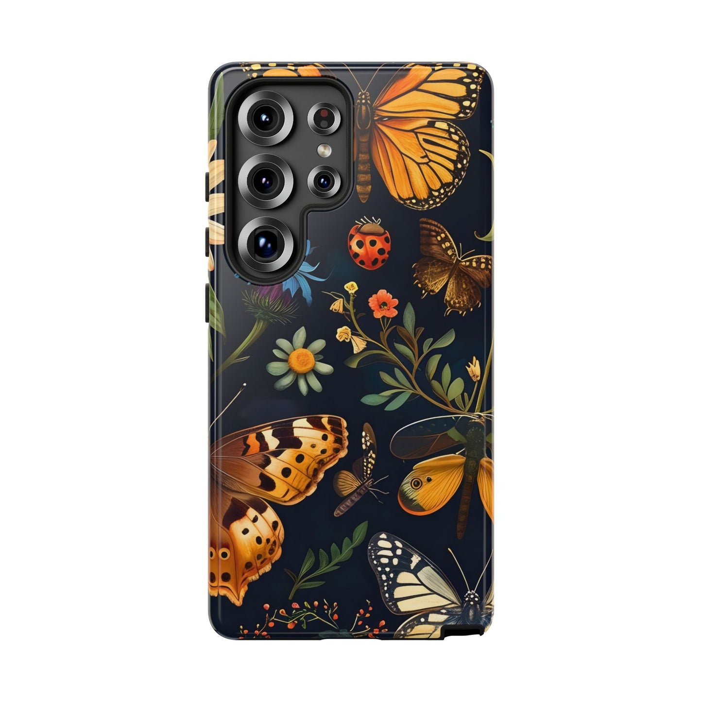 Nature-Inspired Phone Case | Floral Butterfly Design, Tough Phone Cover, Gift for Nature Lovers, Cute Butterfly Case, Home Decor