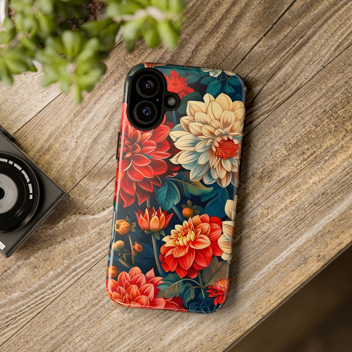 Floral Phone Case - Vibrant Tough Cases, Stylish Floral Cell Phone Cover, Gift for Her, Trendy Phone Accessory, Flower Design