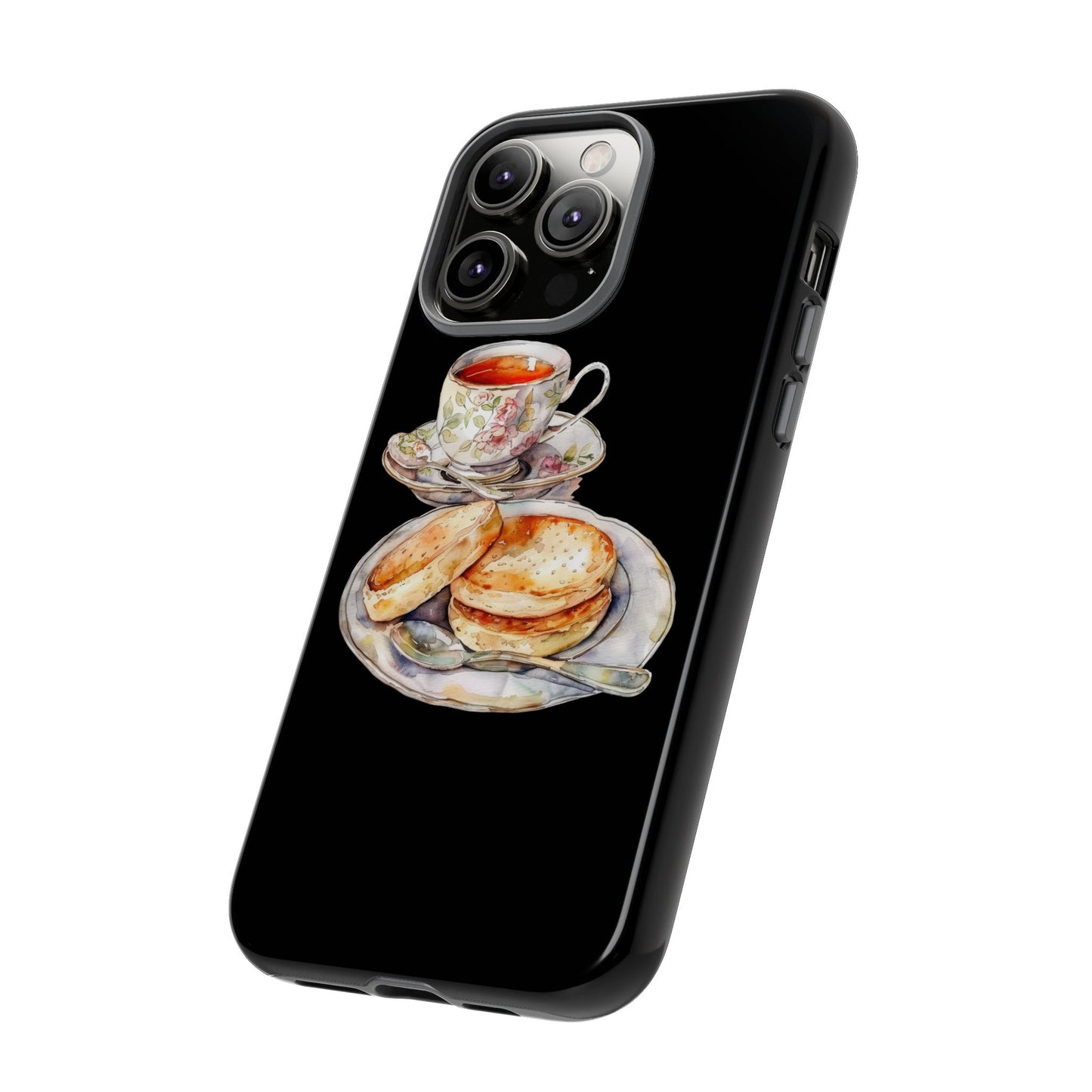 Tea Time Phone Case with Cookies Design, Cute Phone Cover, Gift for Tea Lovers, Kitchen Decor, Whimsical Style