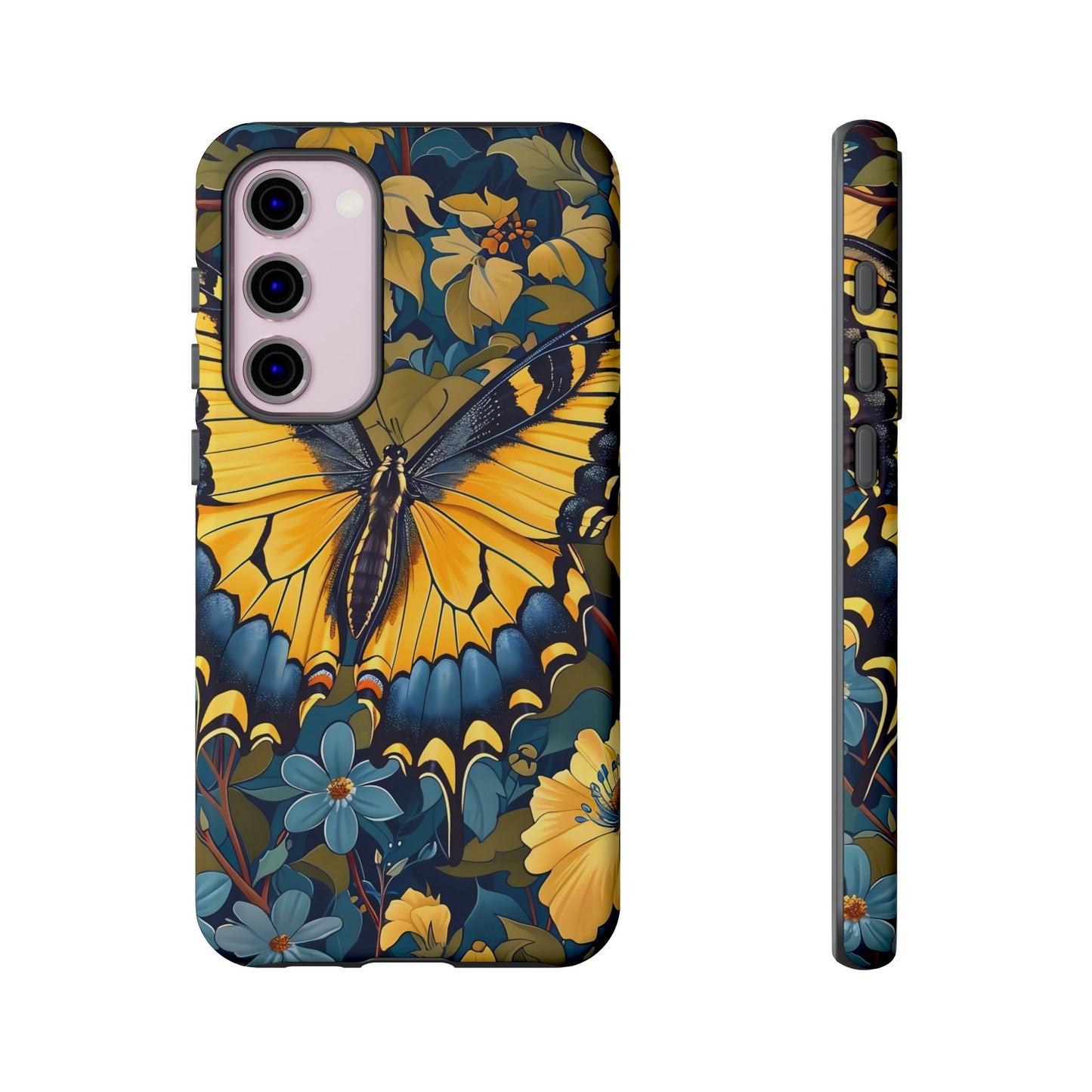 Colorful Butterfly Phone Case, Floral Design, Tough Cases, Protective Cover, Gifts for Nature Lovers, Birthday Present