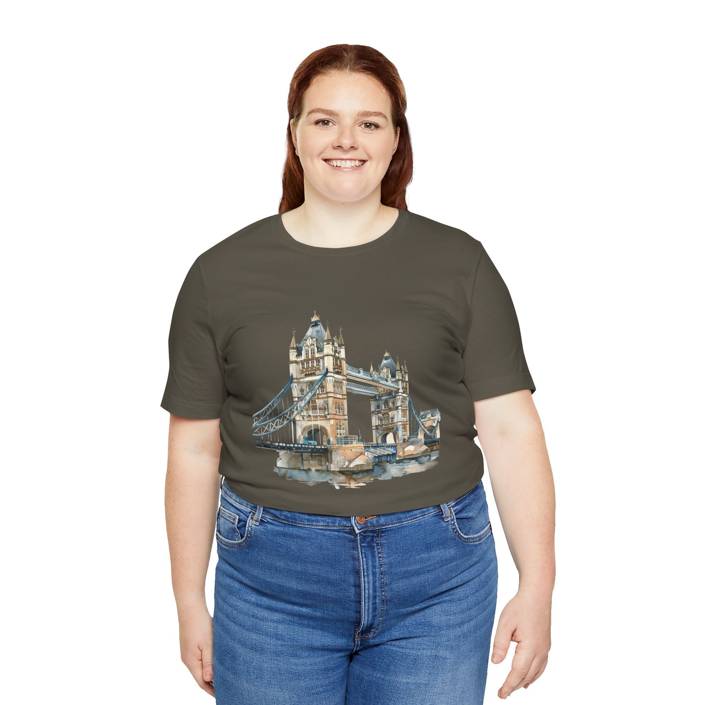 Unisex Jersey Short Sleeve Tee - London Bridge - Iconic Landmark and Historical Beauty