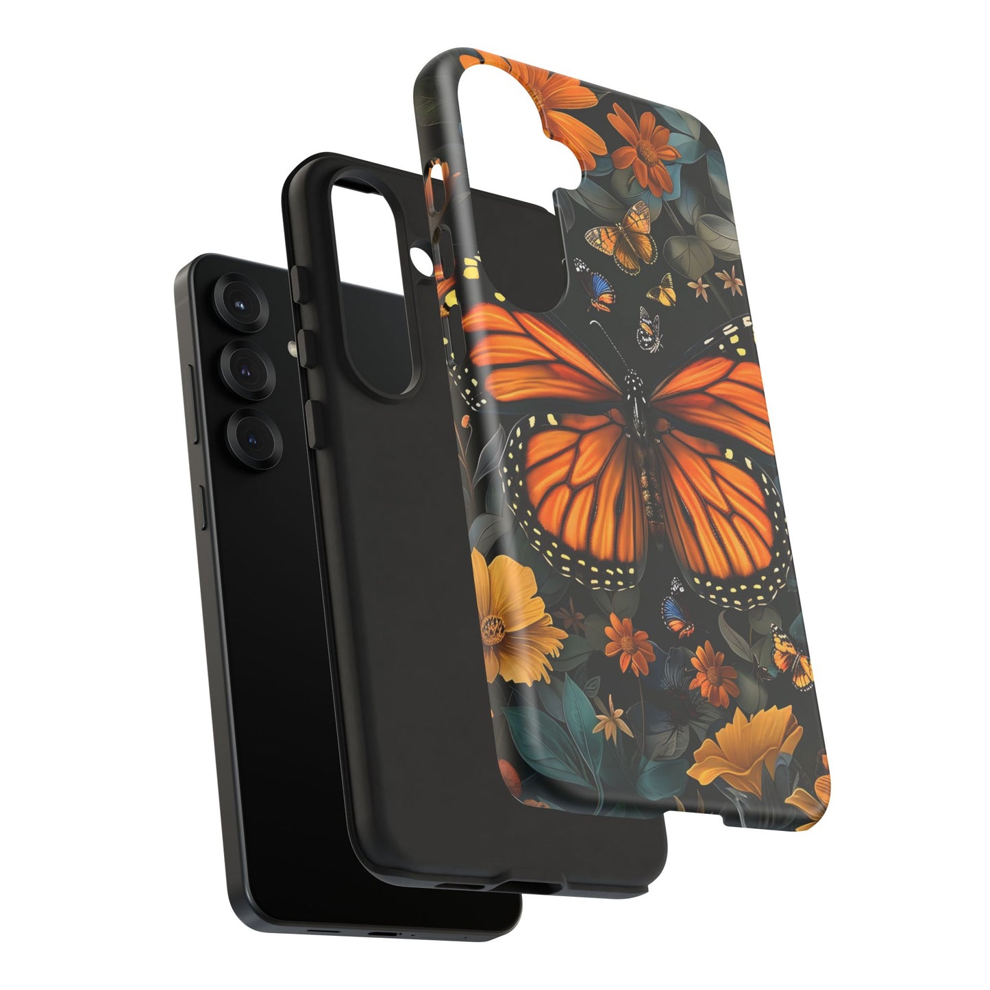 Monarch Butterfly Phone Case, Tough Cases, Nature Lover Gift, Floral Mobile Cover, Eco-Friendly Phone Accessory, Butterfly Design