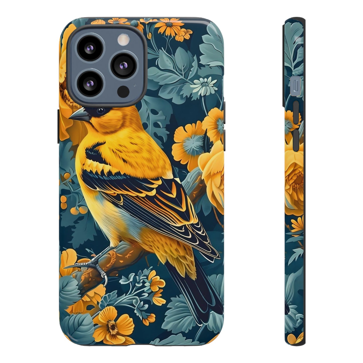 Colorful Bird Phone Case, Tough Phone Cover, Floral Phone Accessories, Nature Lover Gift, Unique Smartphone Case, Birthday Present
