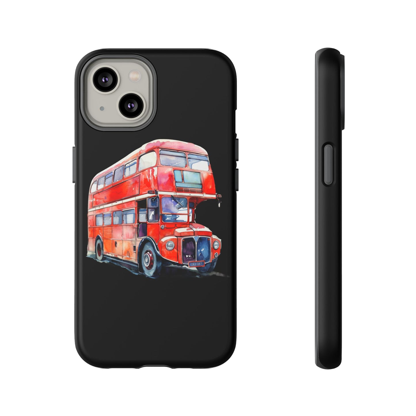 London Bus Phone Case, Tough iPhone Cover, Unique Gift for Travelers, Vintage Style Accessories, Holiday Present Idea